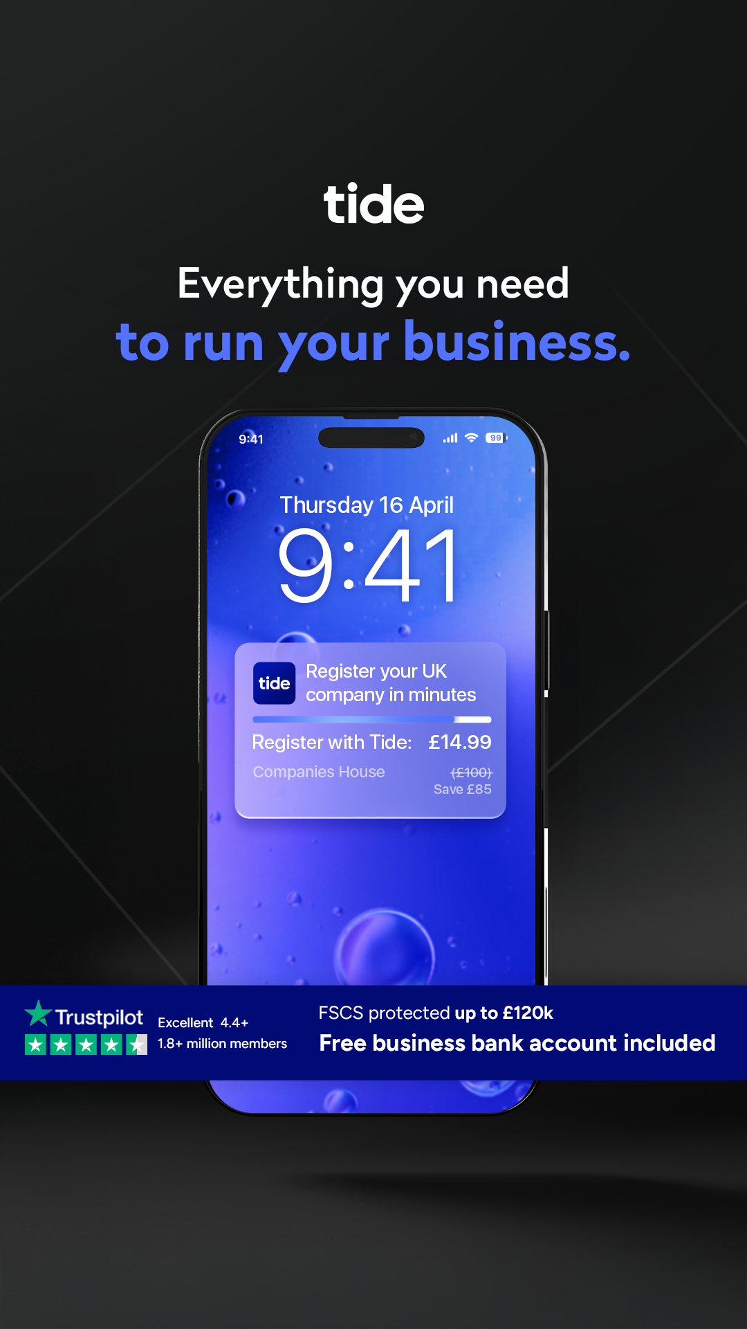 Tide Banking Facebook ad