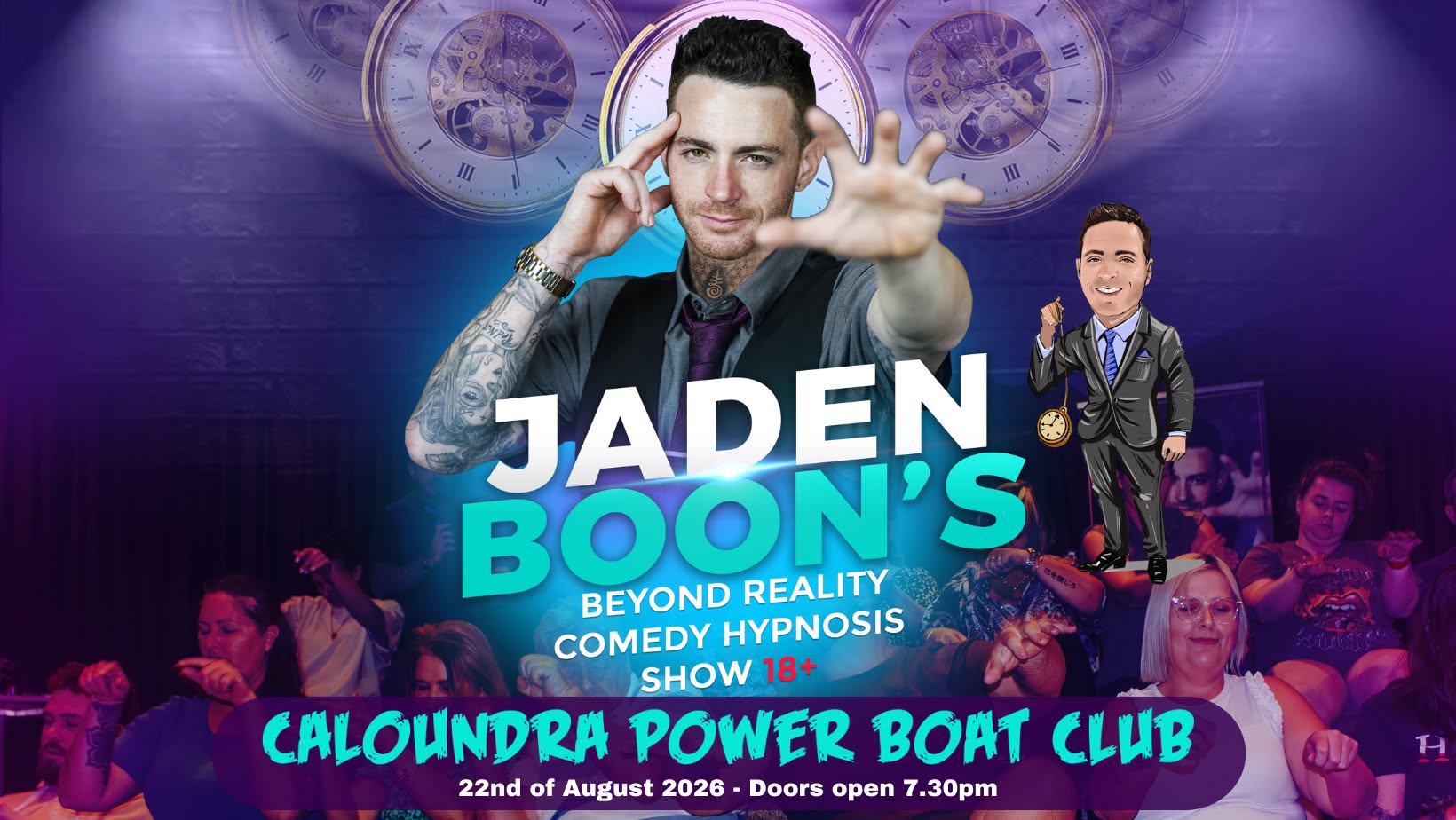 Hypnotist Jaden Boon Facebook ad: Comedy Hypnosis Show