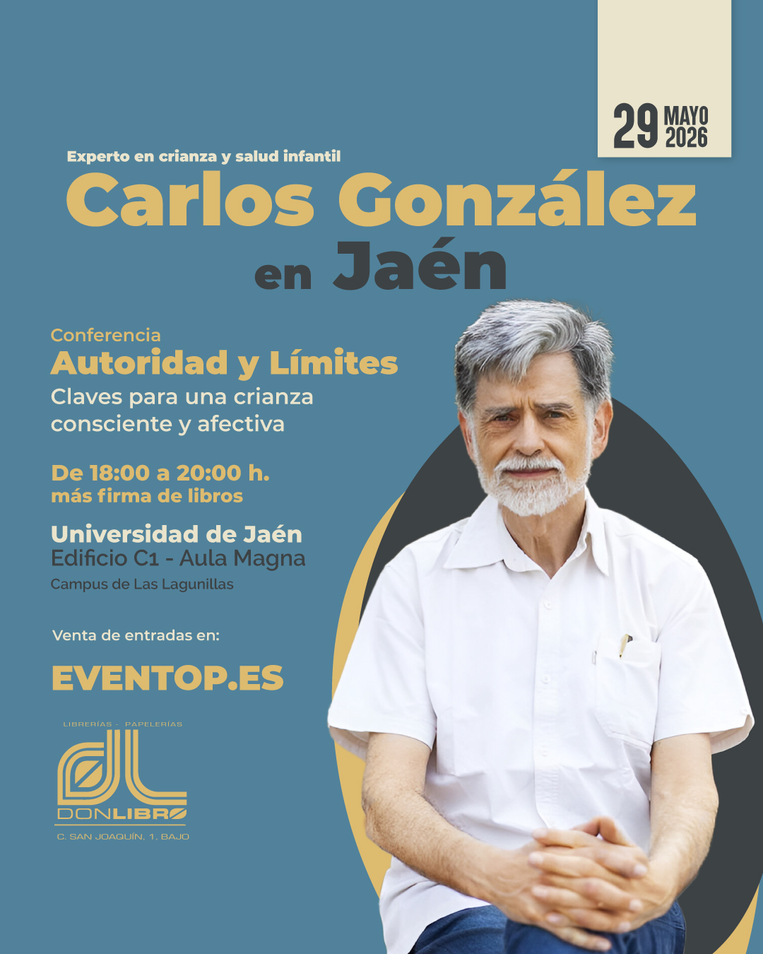 Eventop Facebook ad: Carlos González en Jaén, con la conferencia Autoridad…