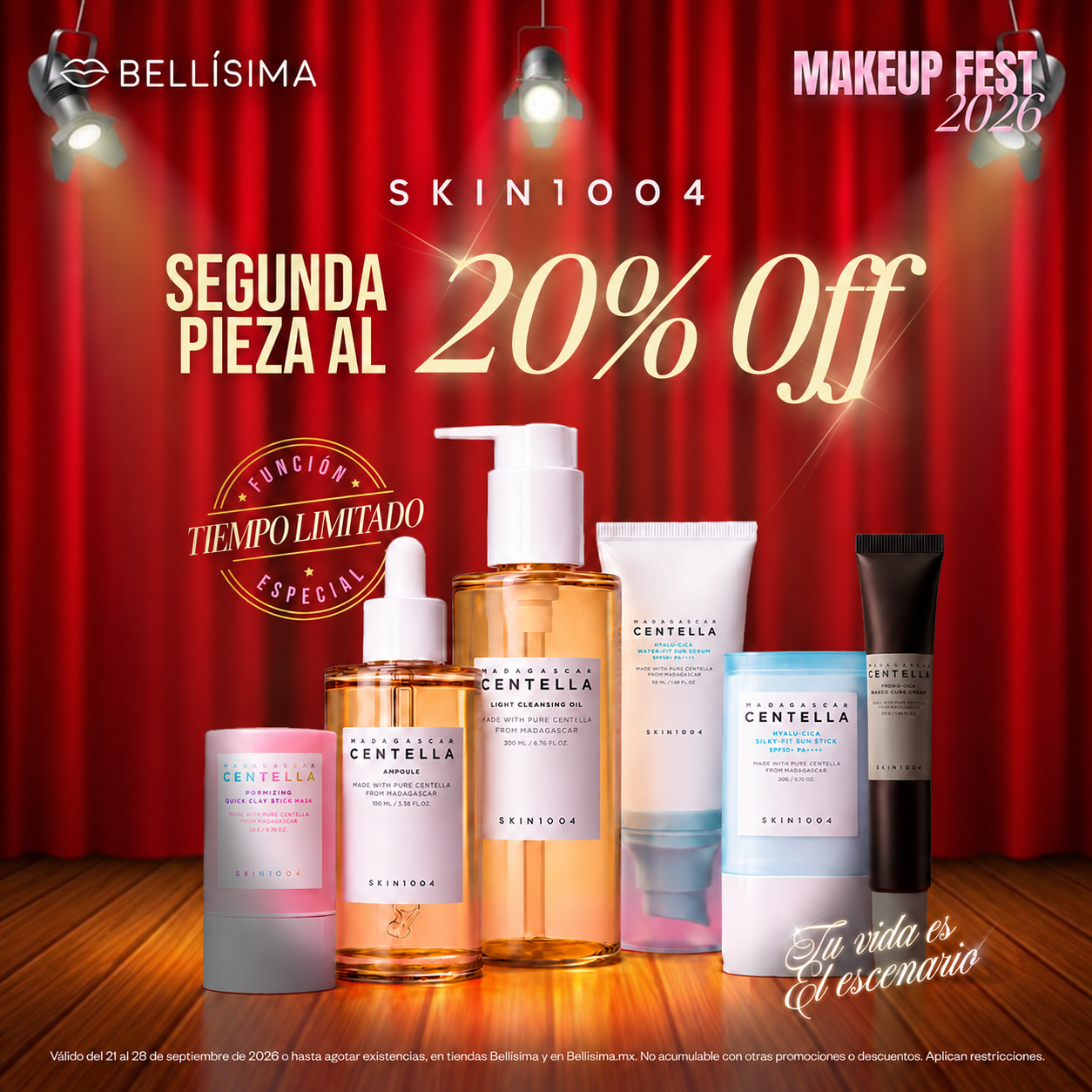Bellisima Facebook ad: TU SEGUNDO SKIN1004 TIENE 20% OFF