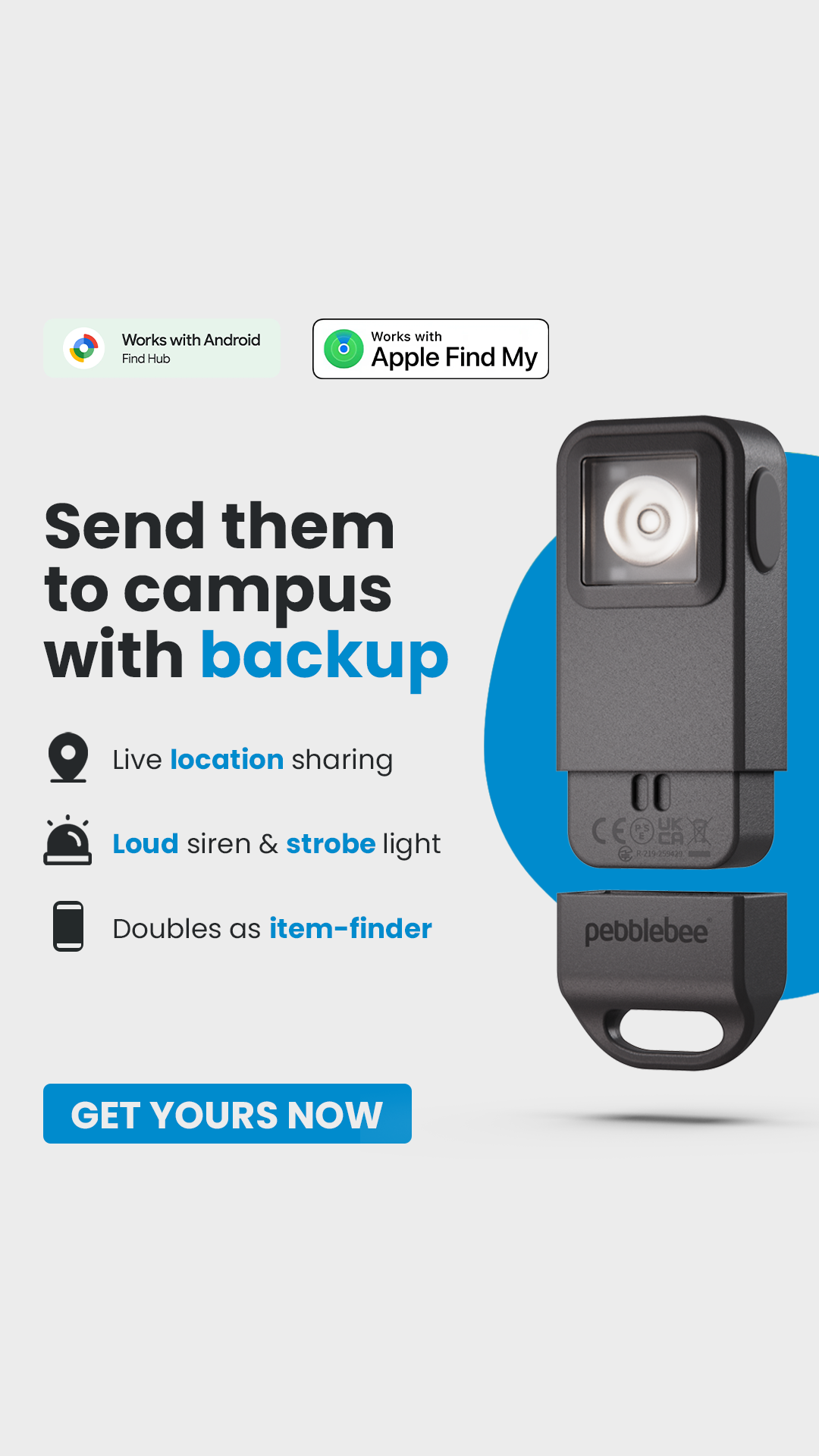 Pebblebee Facebook ad