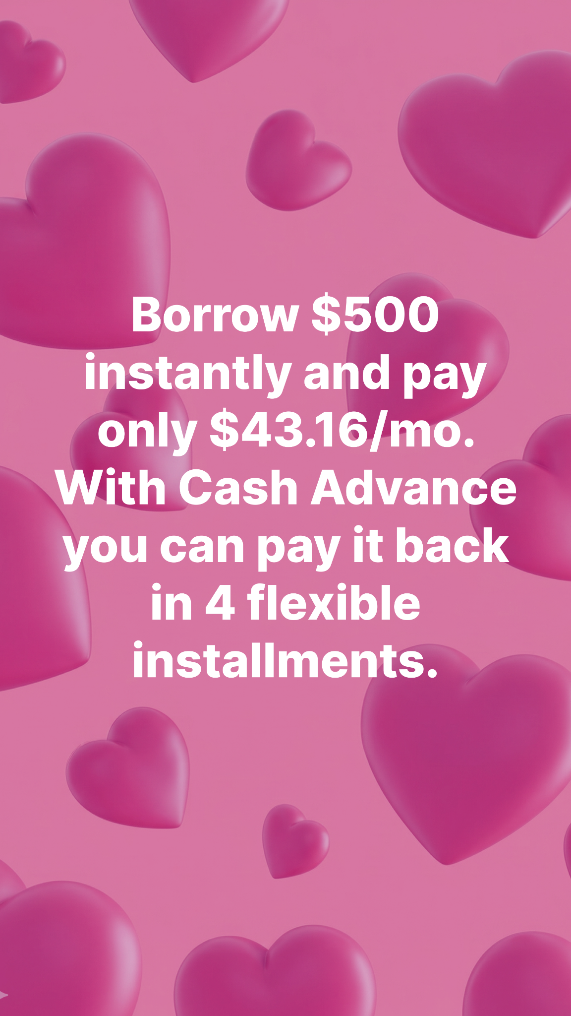 Instant Cash Advance Facebook ad