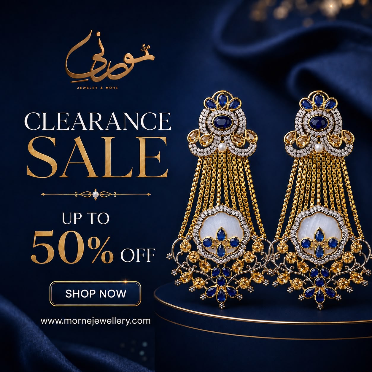 Mornee Jewellery Facebook ad: Up to 50% OFF on Selected Jewellery