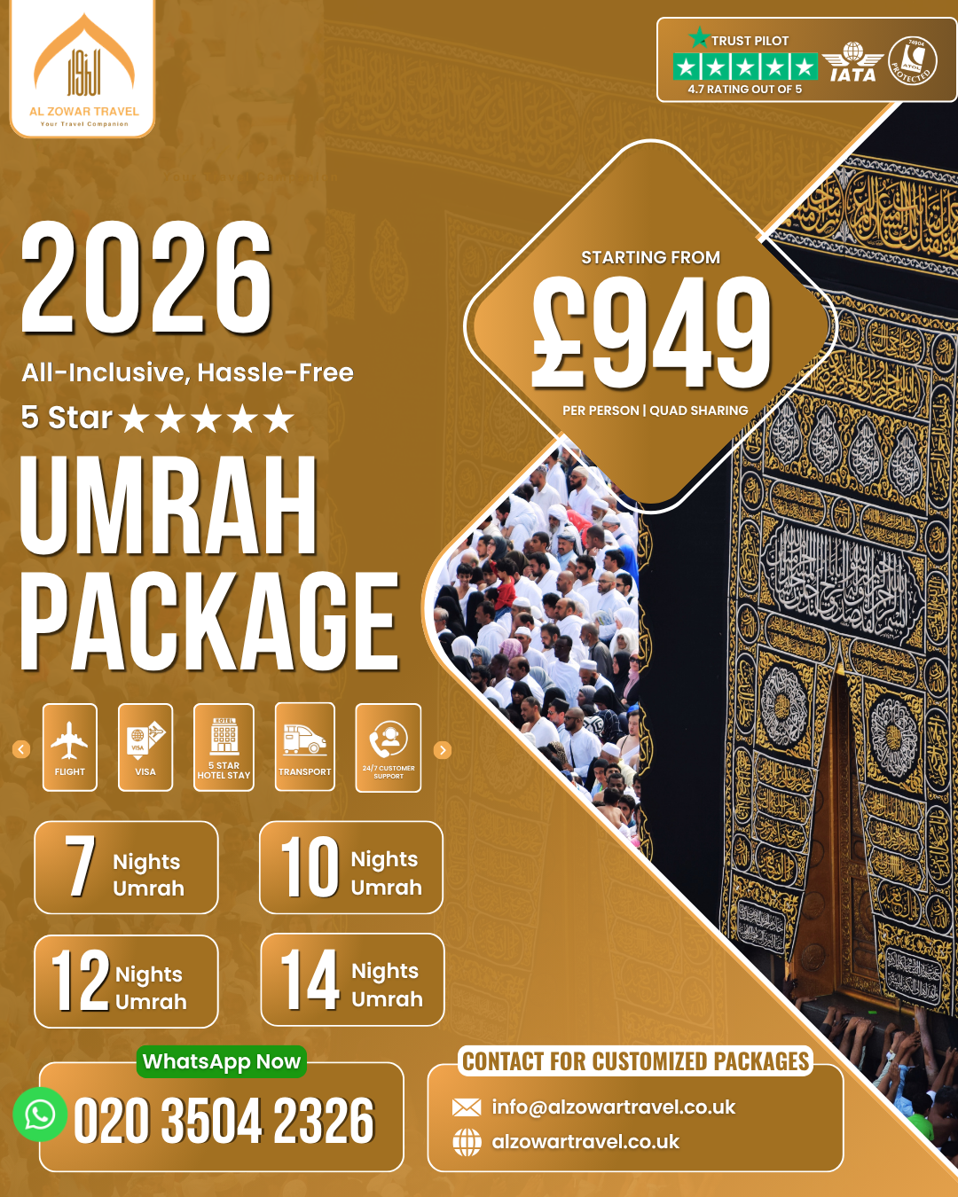 Alzowartravel Facebook ad: Your 2026 Umrah Starts Here