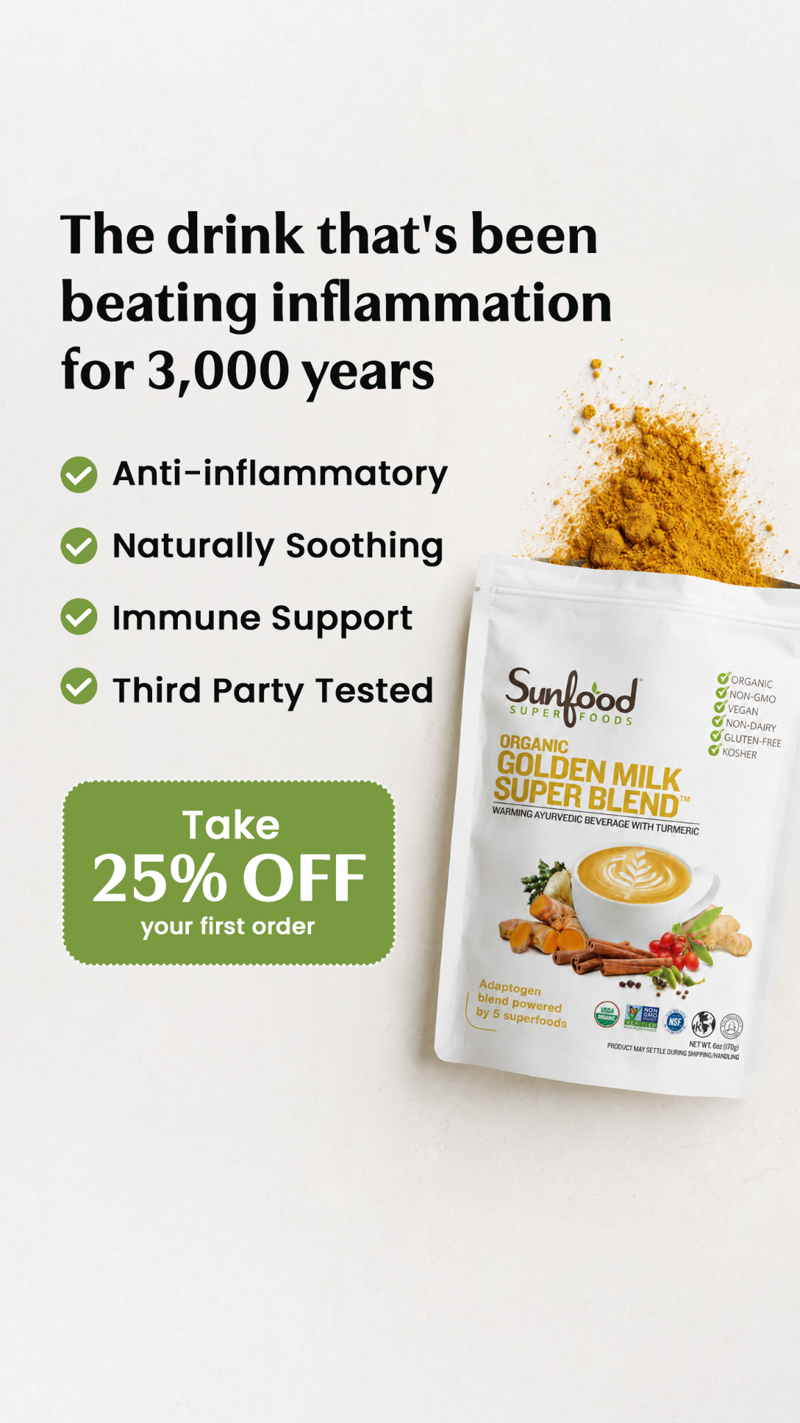 Sunfood Superfoods Facebook ad