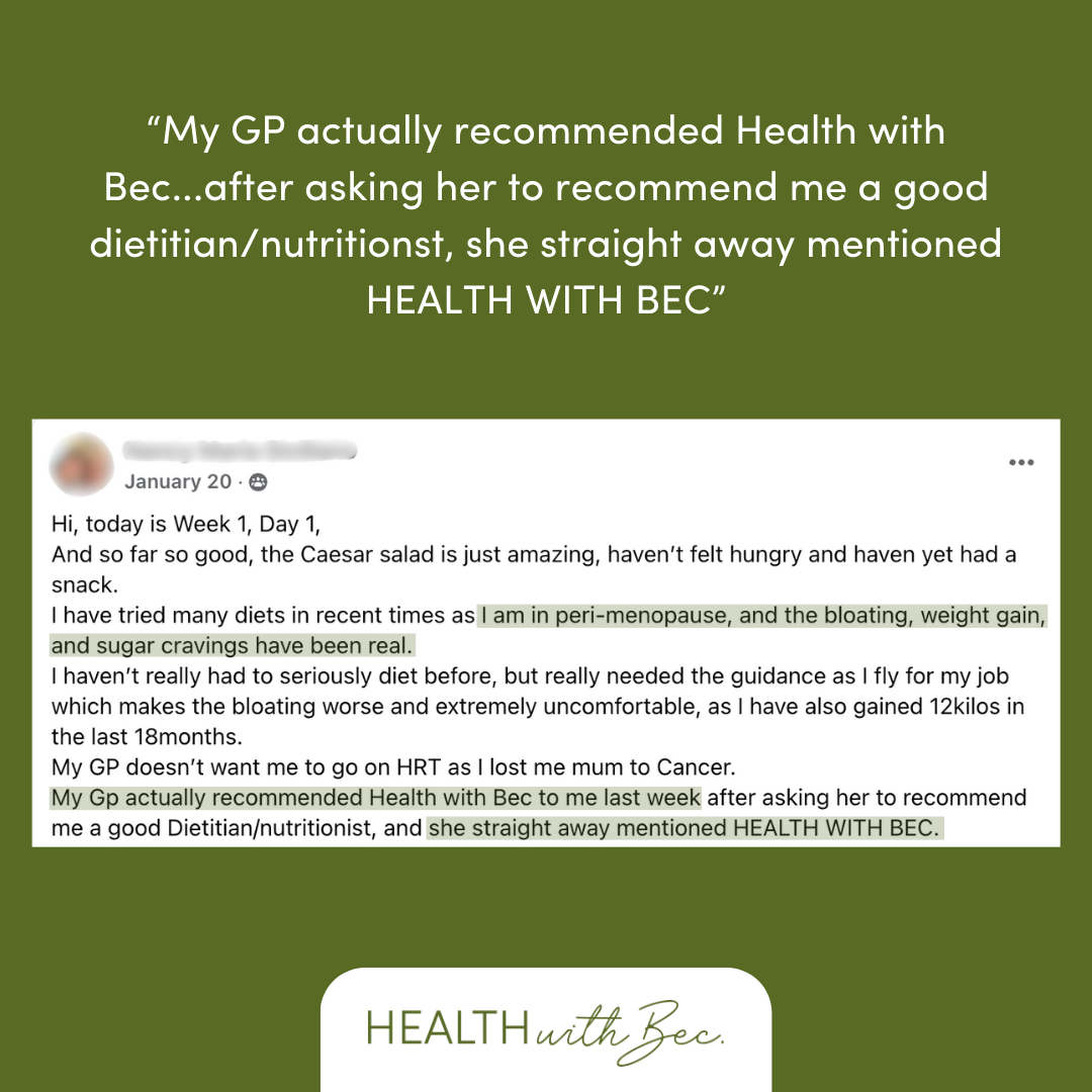 Health With Bec Facebook ad