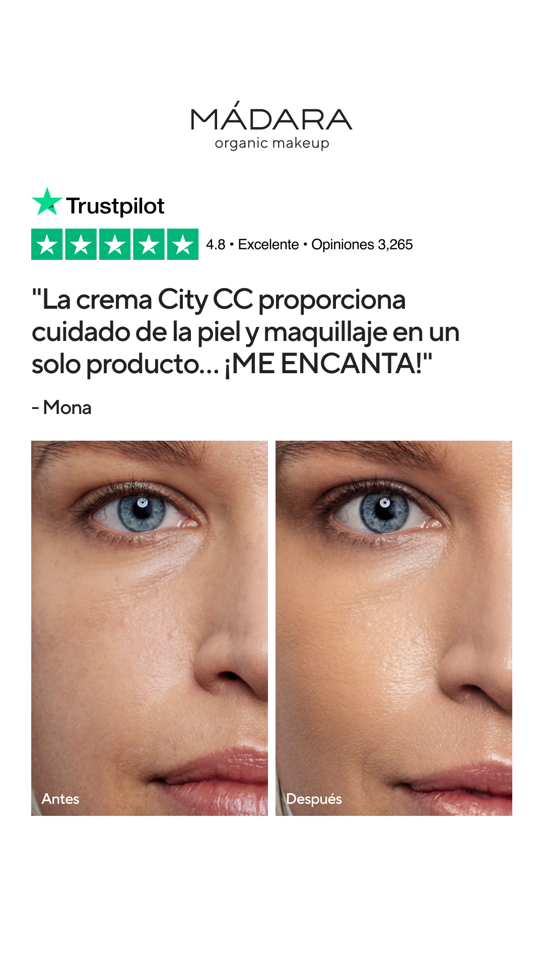 Mádara Organic Skincare Facebook ad