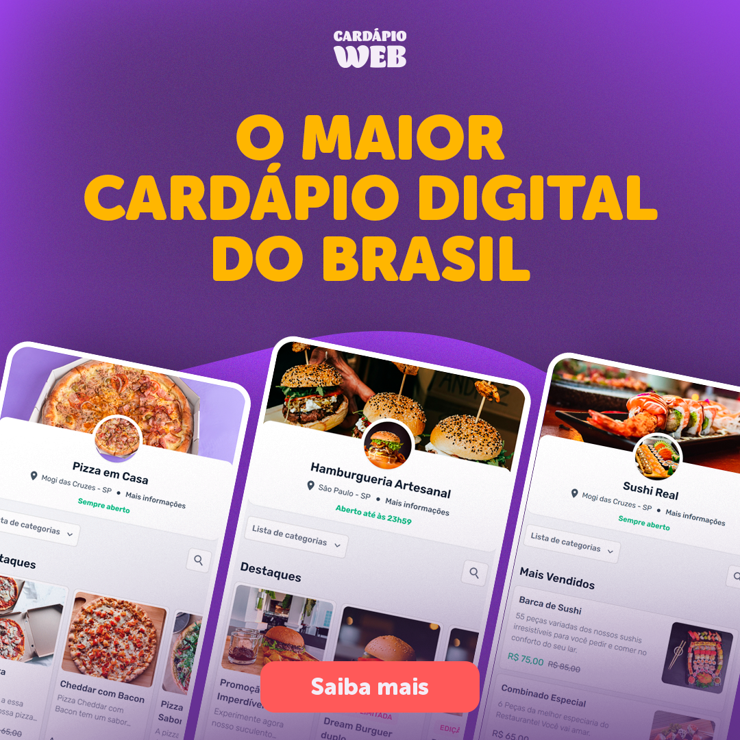Cardápio Web Facebook ad