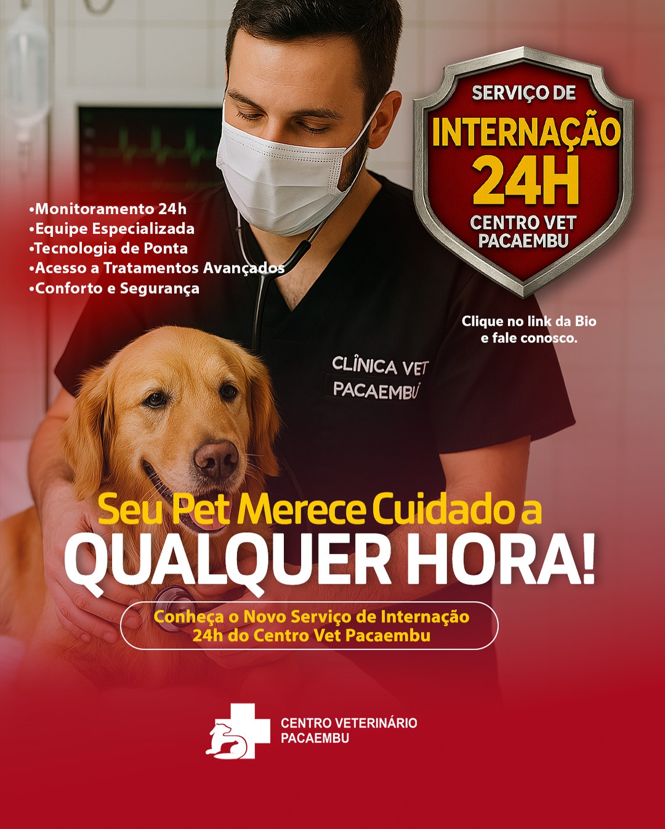 Centro Veterinário Pacaembu Facebook ad: Conheça o Novo Serviço de Internação 24h do…
