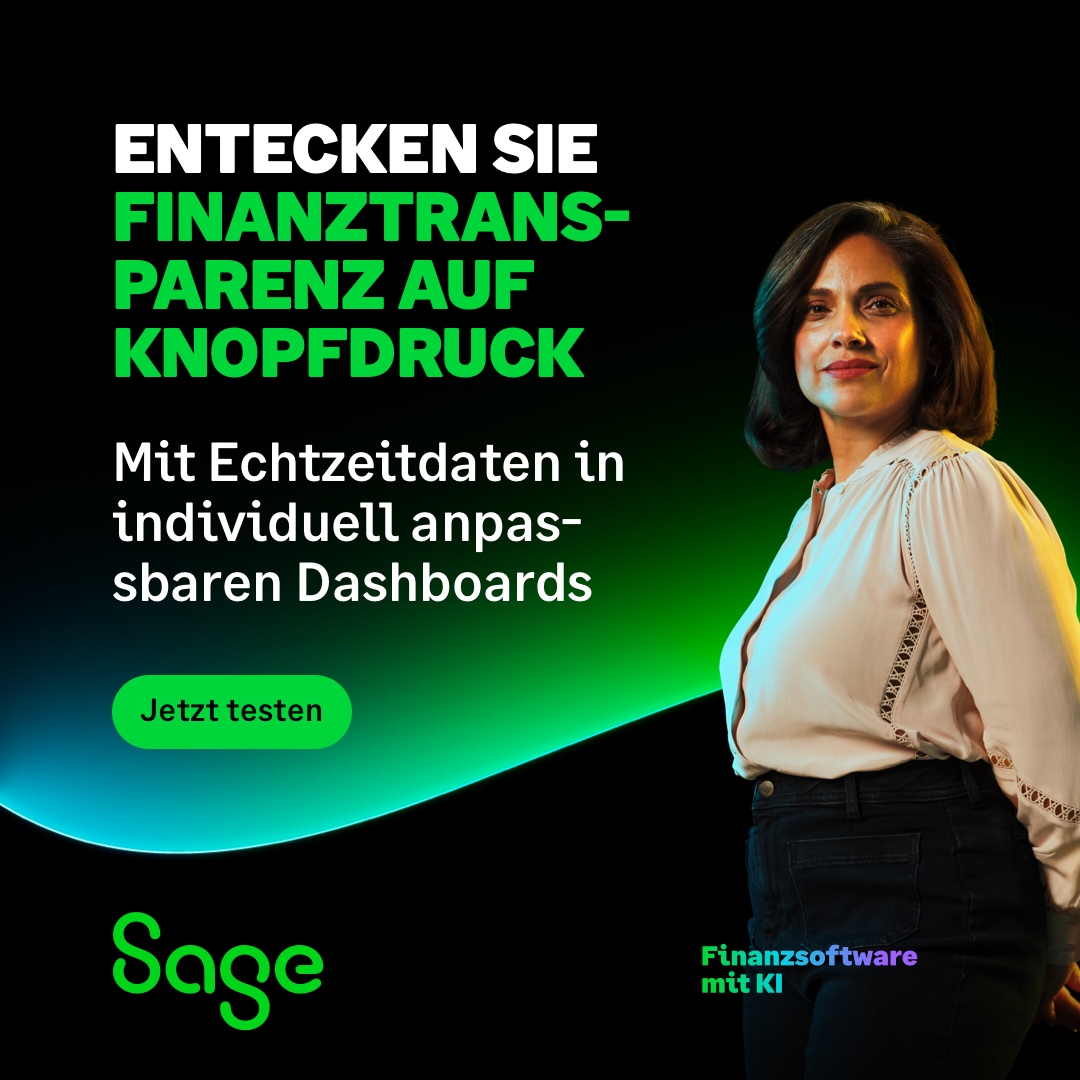Sage Facebook ad: Intacct spart 4 Arbeitstage pro Monat