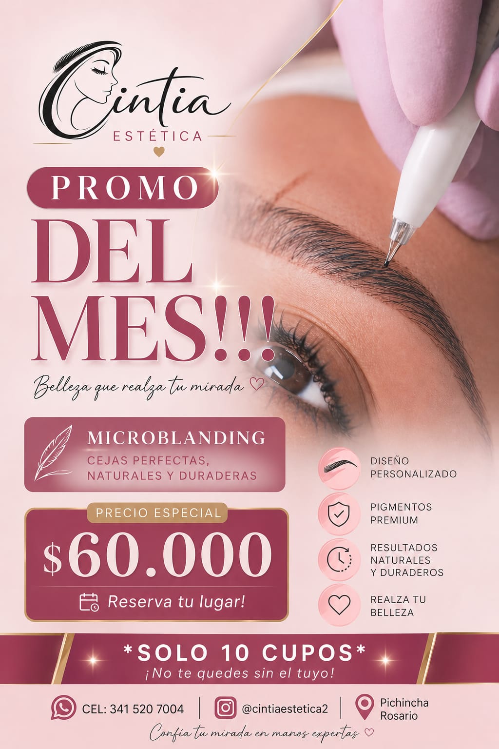 Cintia | Cejas & Estética Rosario Facebook ad: resalta tu mirada sin maquillaje