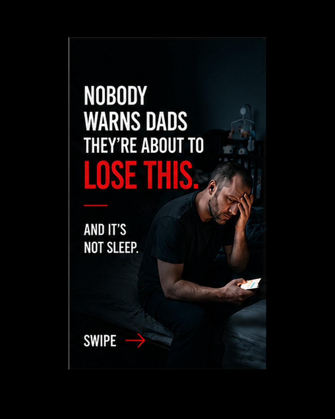 Chris Mann Facebook ad: Nobody warns dads that after becoming a father.one…