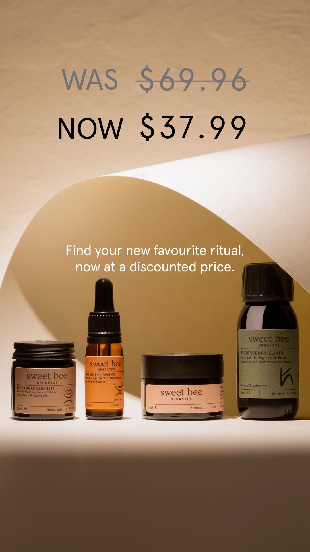 Sweet Bee Organics Facebook ad