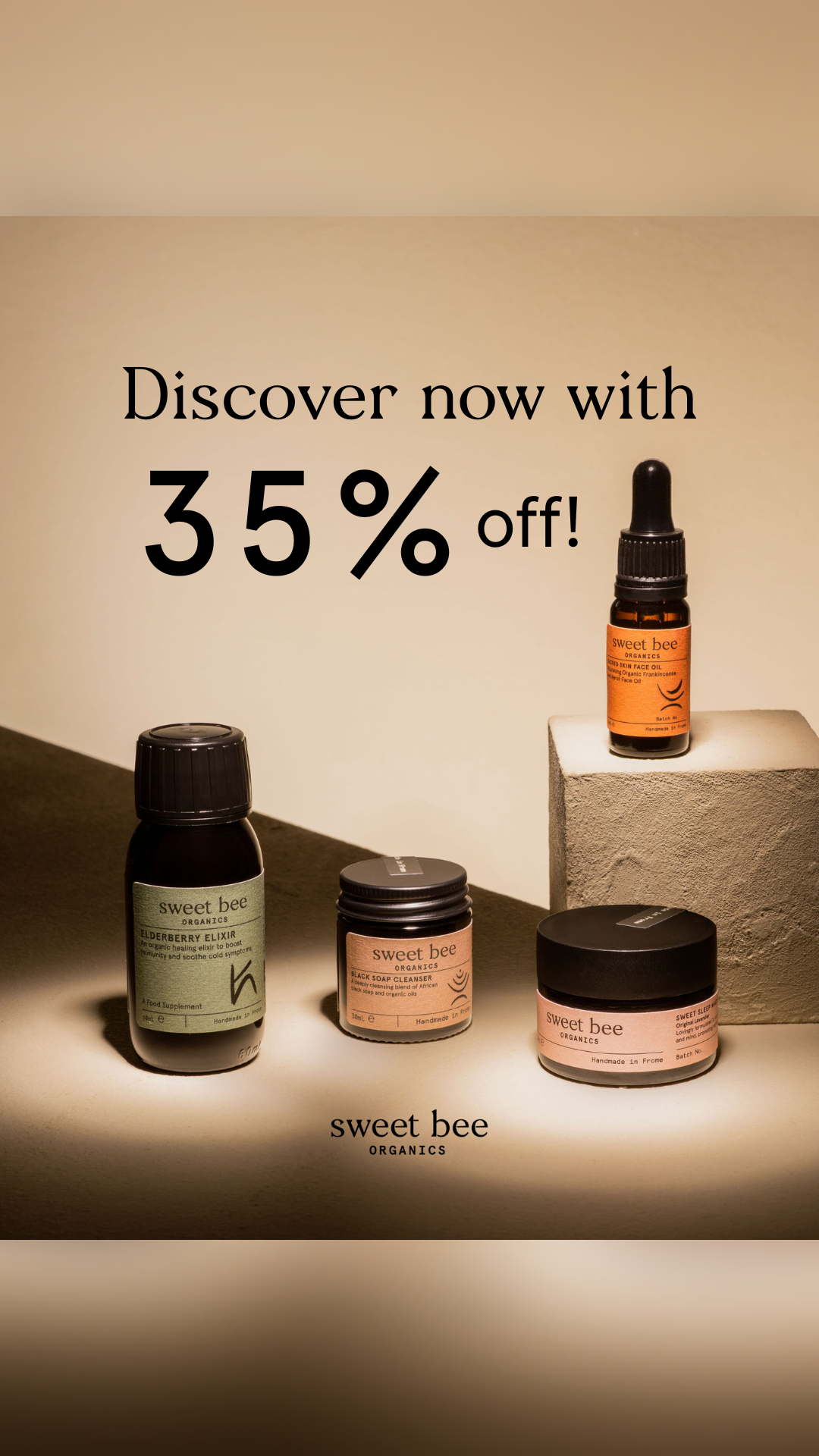 Sweet Bee Organics Facebook ad