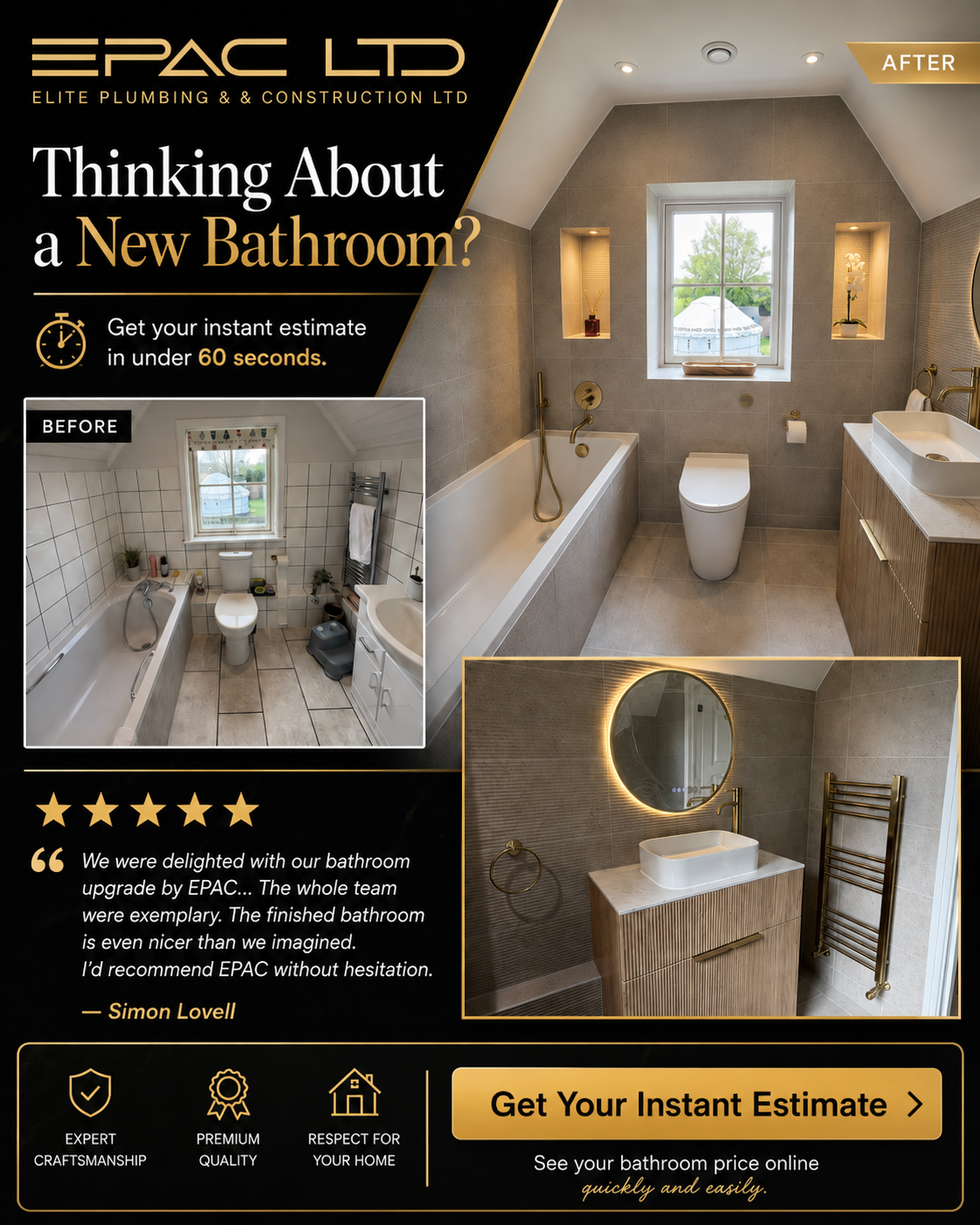 Elite Plumbing and Construction Ltd Facebook ad