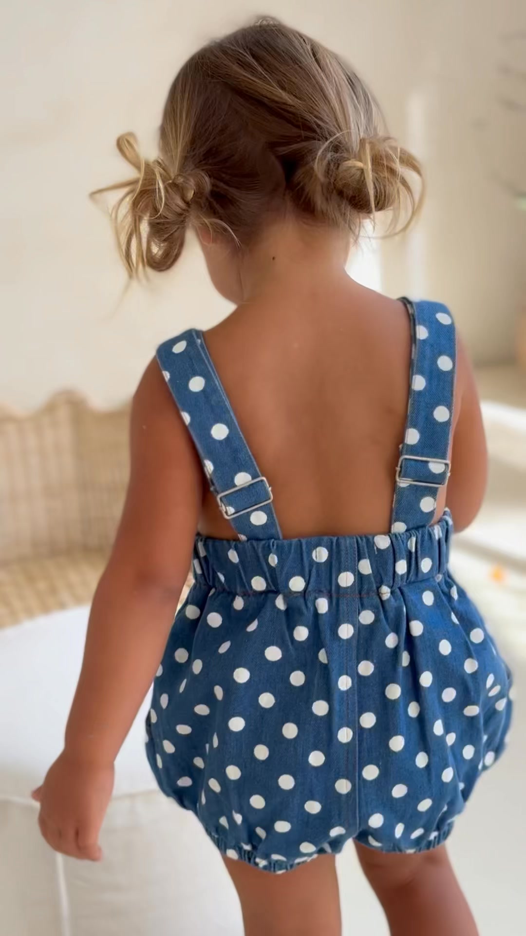 Noni the label Facebook ad: POLKA DENIM ROMPER