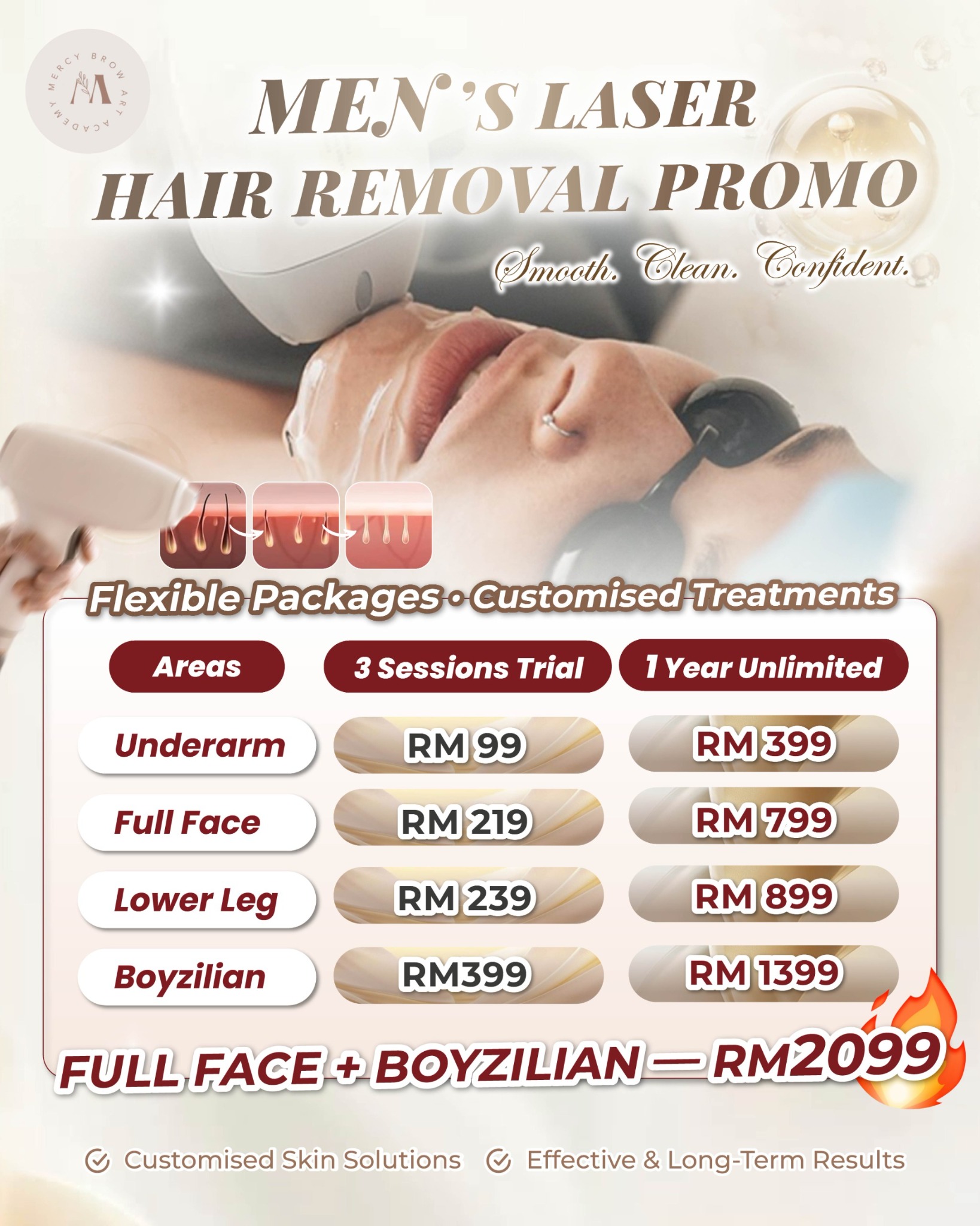 Mercy Hair Removal Facebook ad