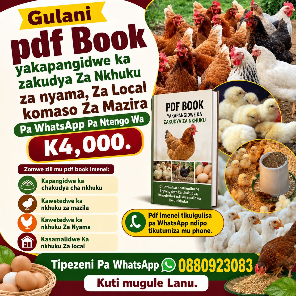Jedih Cooking Skills Centre Facebook ad: Gulani pdf Book Kapangidwe ka zokudya za nkhuku…