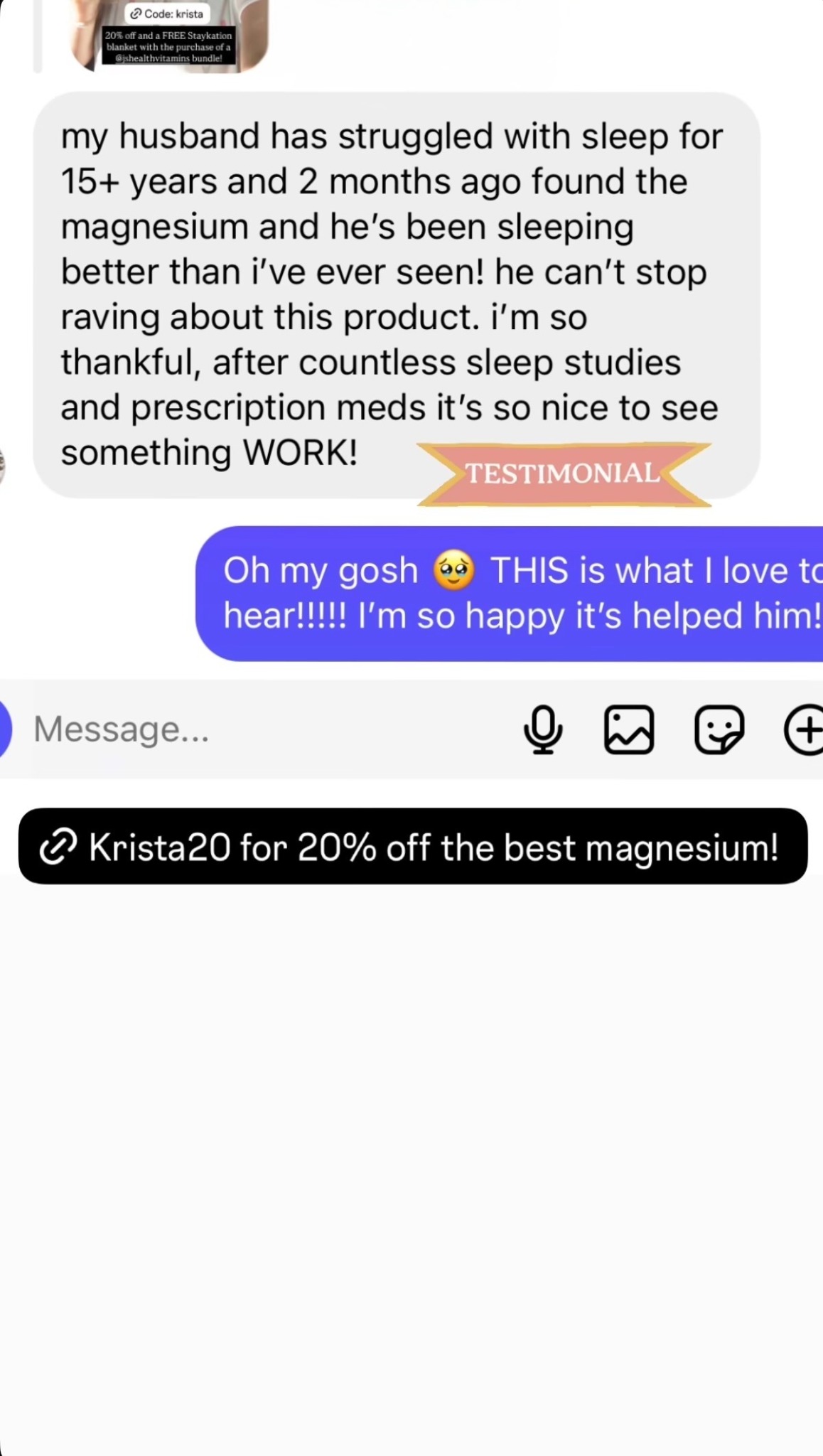 Krista Horton Facebook ad