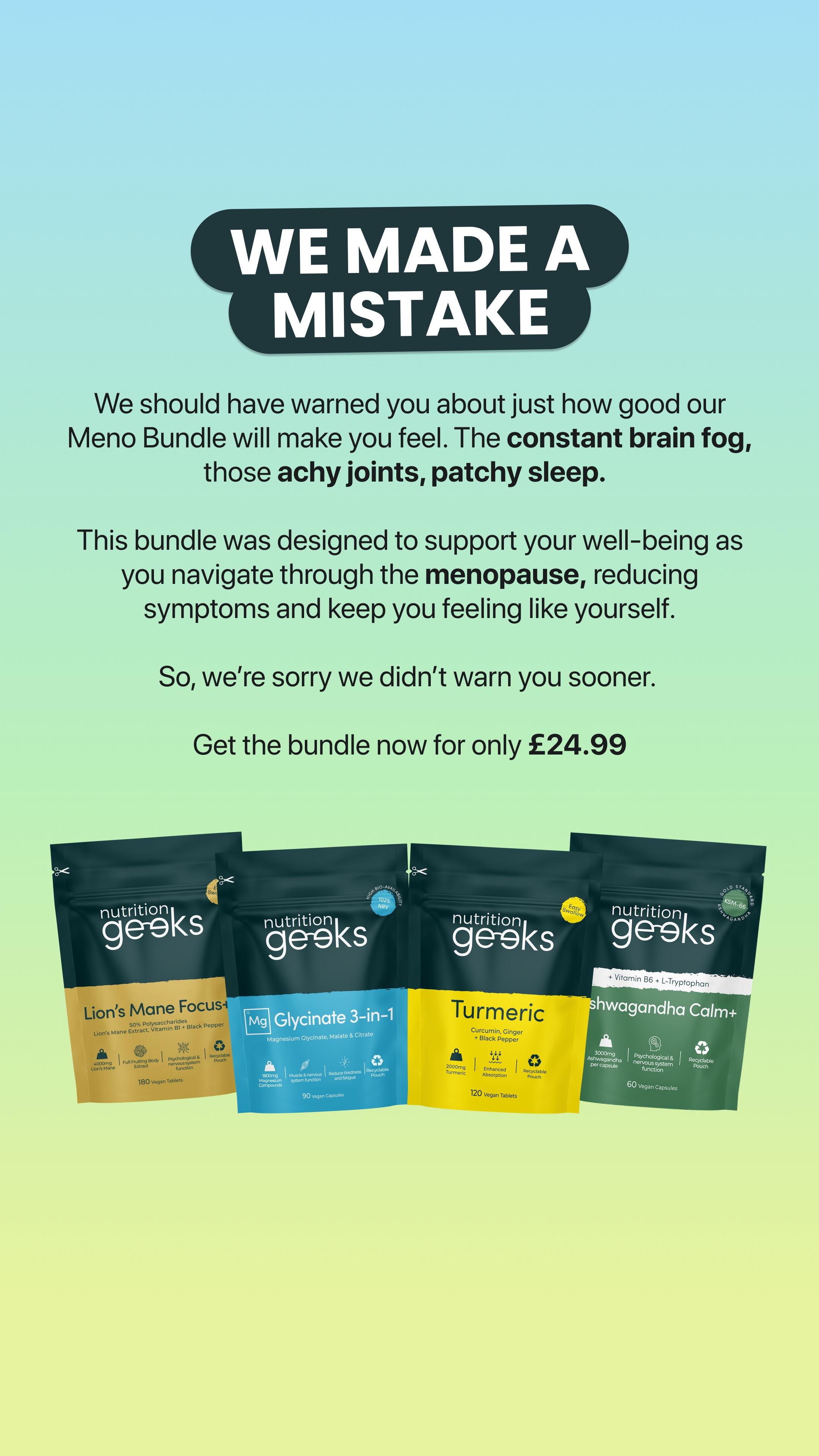 Nutrition Geeks Facebook ad