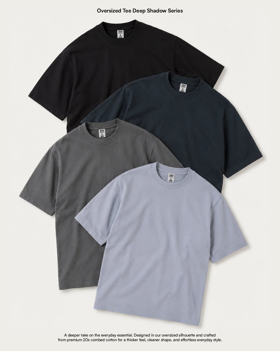 Otaru Basic 100% Cotton Facebook ad: A deeper take on the everyday essential.