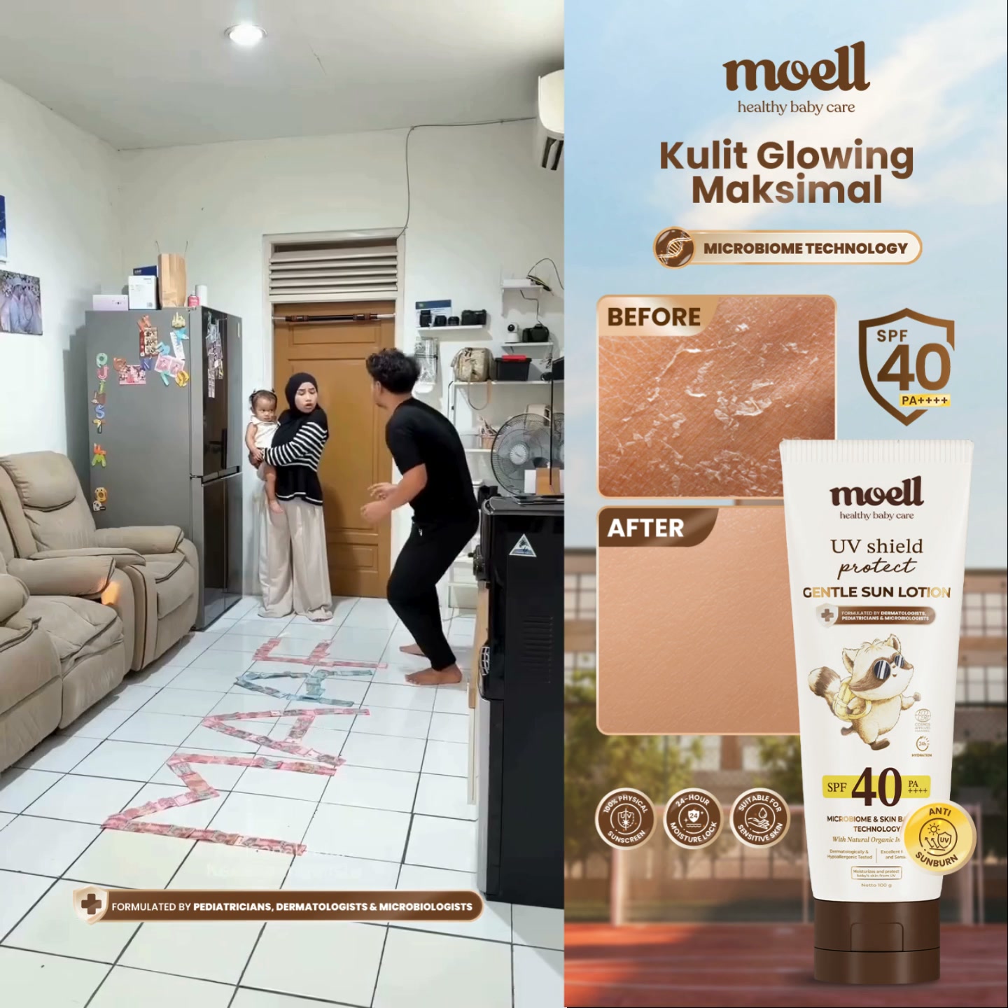 Anak Moell Facebook ad: Sun Lotion Moell sudah available, jangan lupa checkout…
