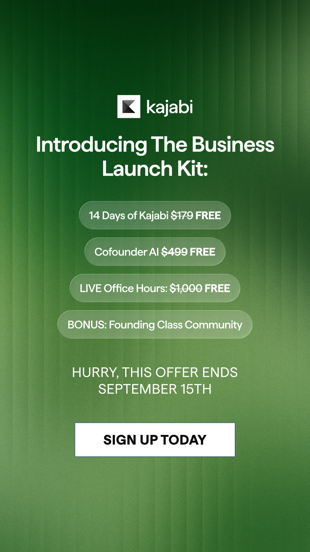 Kajabi Facebook ad: From Outline to First Sale in 14 Days: Enrollment Closes…