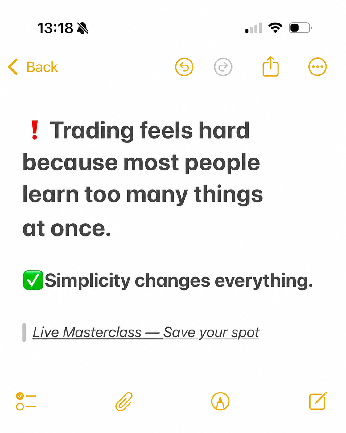 Tori Trades Facebook ad