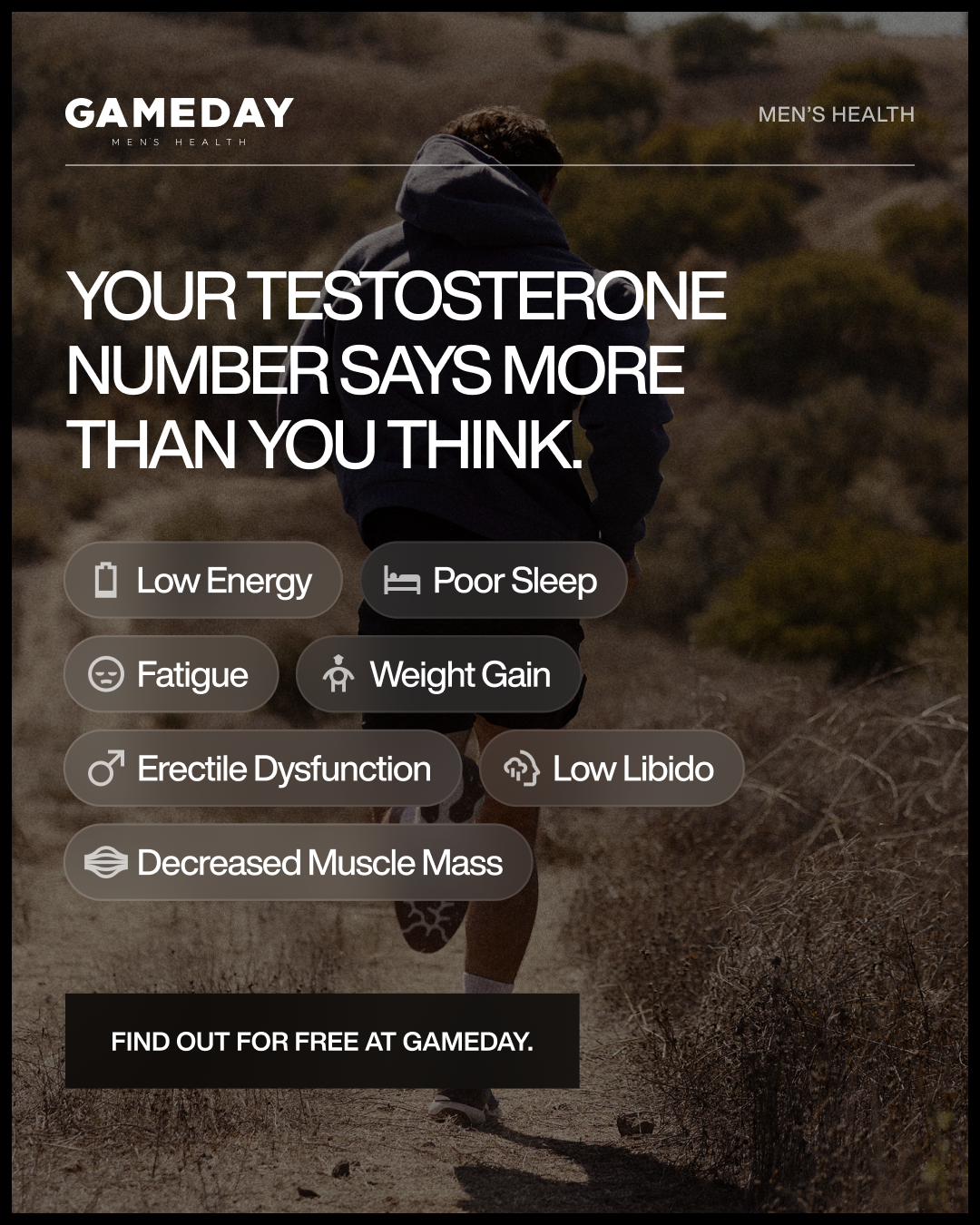 Gameday Men's Health Facebook ad