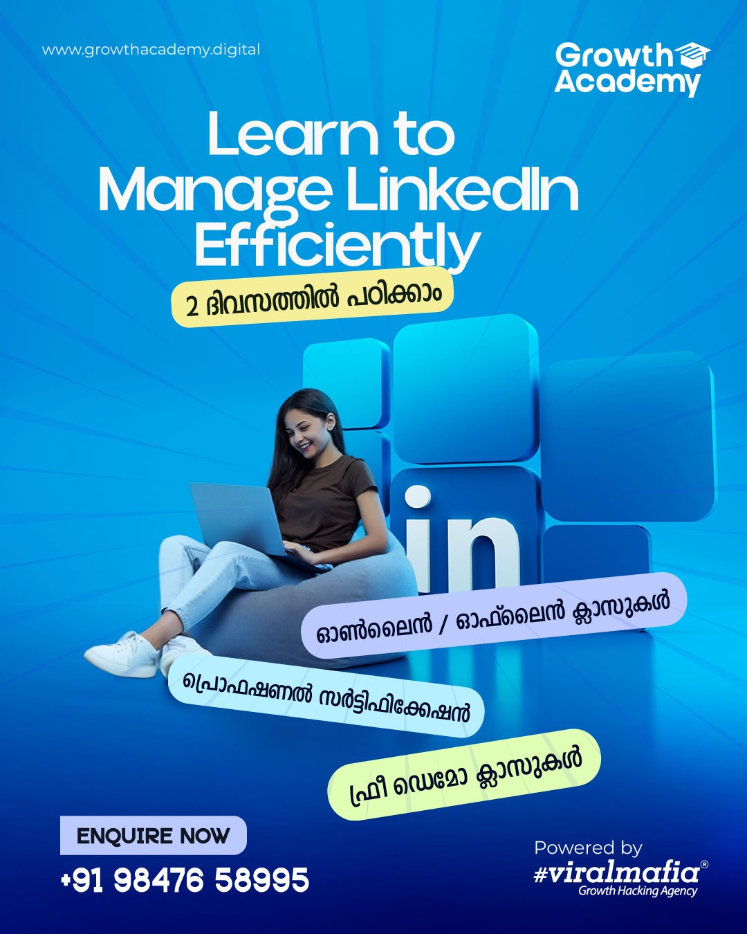 Growth Academy Facebook ad: Chat with us