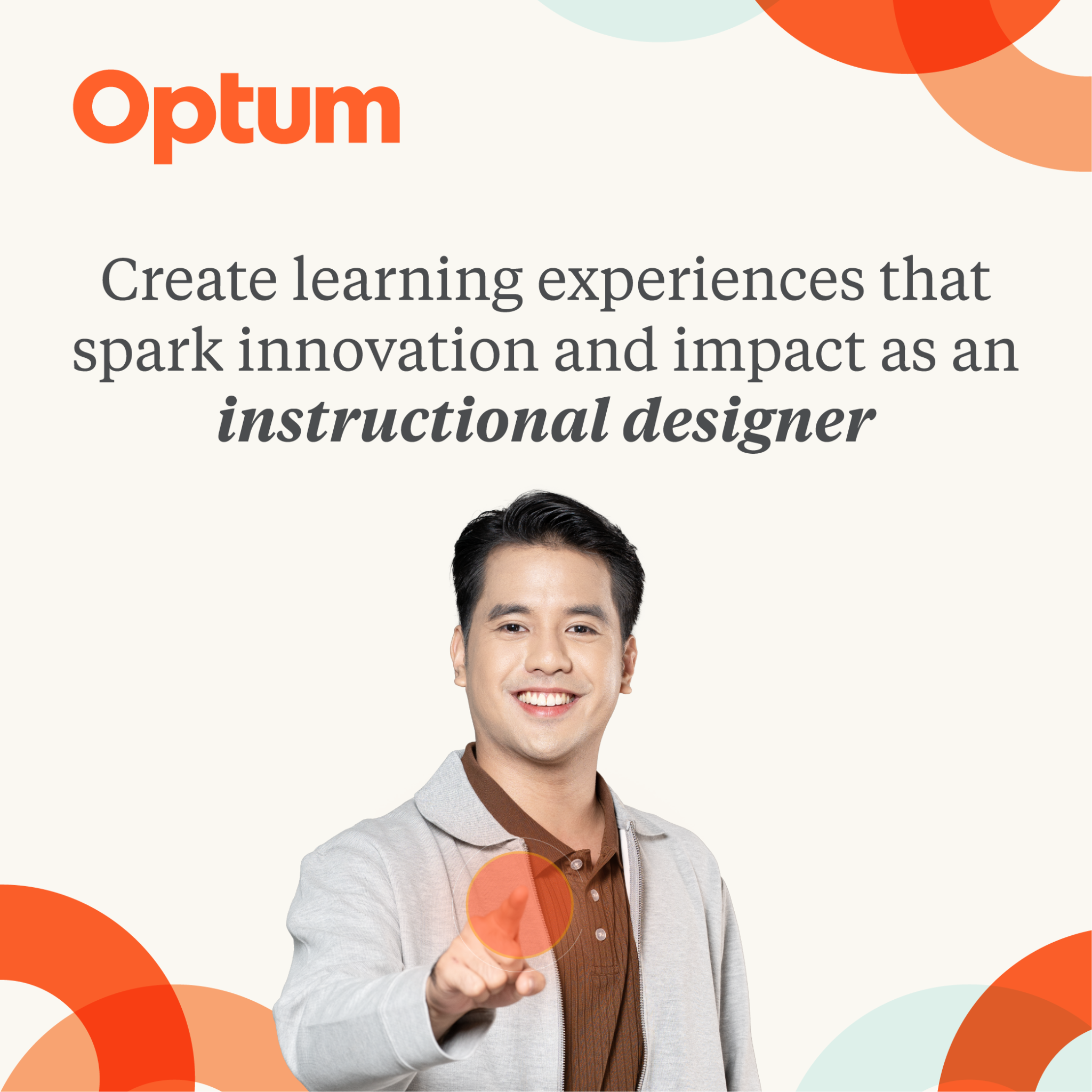 Optum Philippines Facebook ad: Deliver learning experiences that spark innovation and…