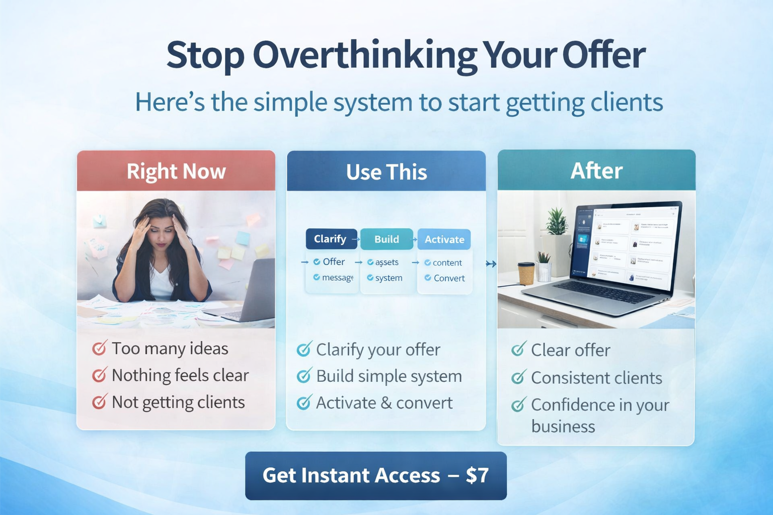 The Art of Transforming Lives Facebook ad: Get instant access for $7 and install your system today.