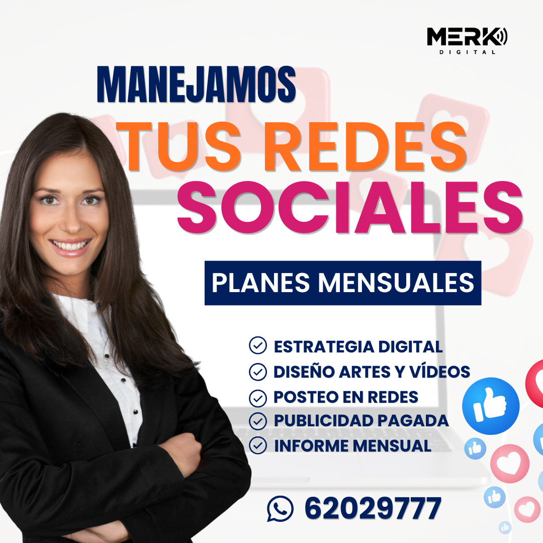 Merk Digital Agency Facebook ad: CONTÁCTANOS