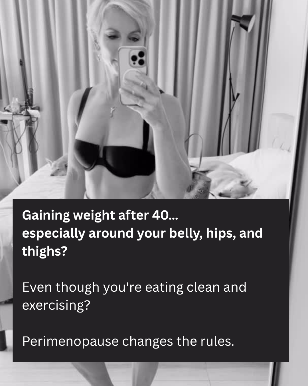 Kitty Blomfield Facebook ad: If you’re in perimenopause and still trying to