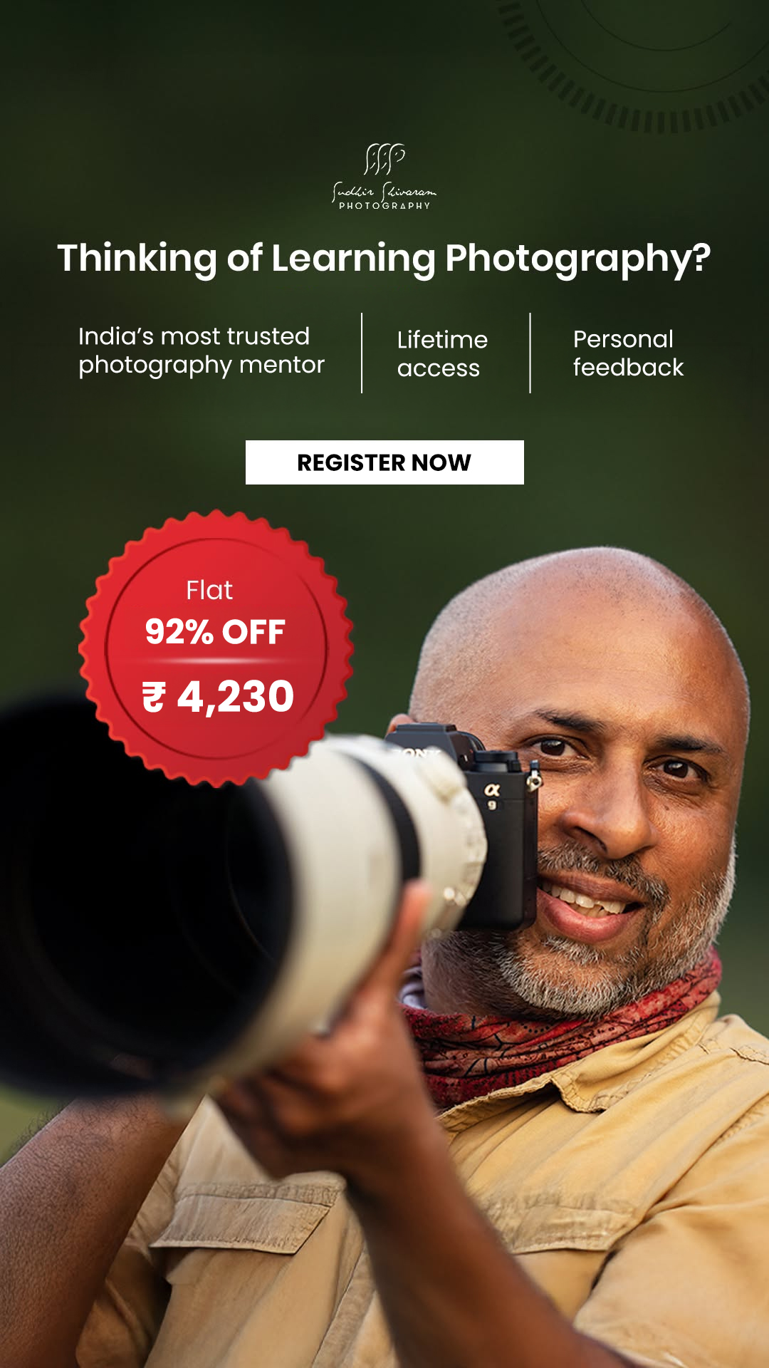 Sudhir Shivaram Photography Facebook ad