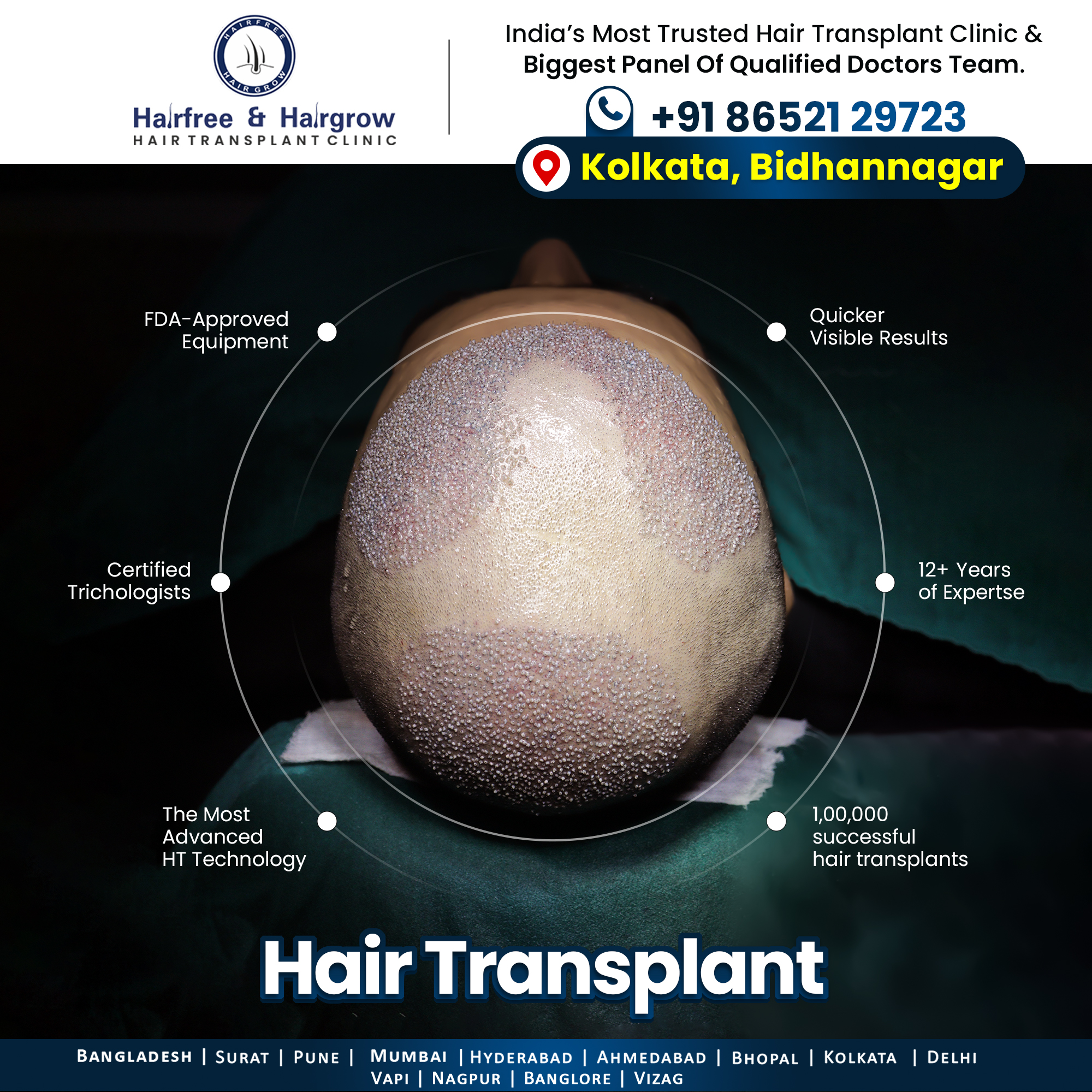 Hairfree Hairgrow Clinic Facebook ad