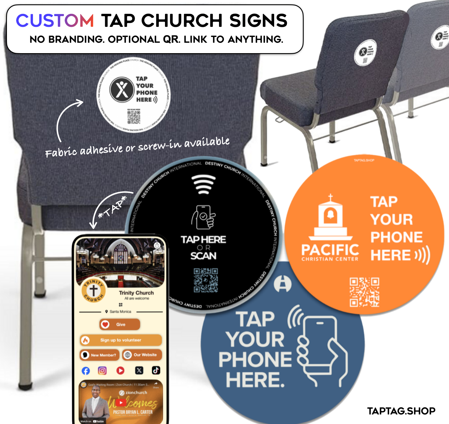 Tap Tag Facebook ad: Game changing tech for churches