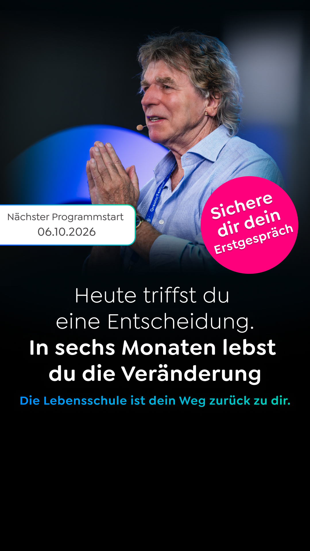 Greator Facebook ad: Die Lebensschule mit Dieter Lange