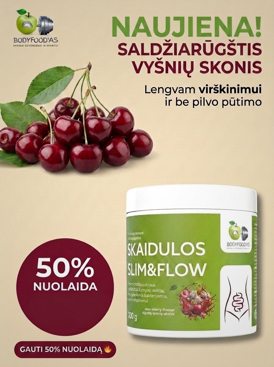 Sveikatos produktai ir sporto papildai Facebook ad: Nerealaus skonio skaidulos: Akcija 1+1!