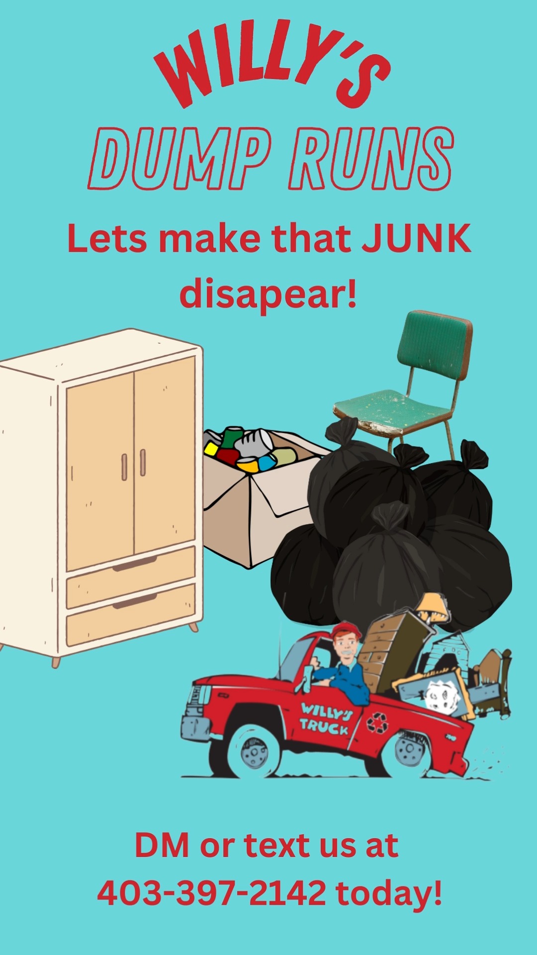 Willy's Dump Runs Facebook ad from Nov 21, 2025