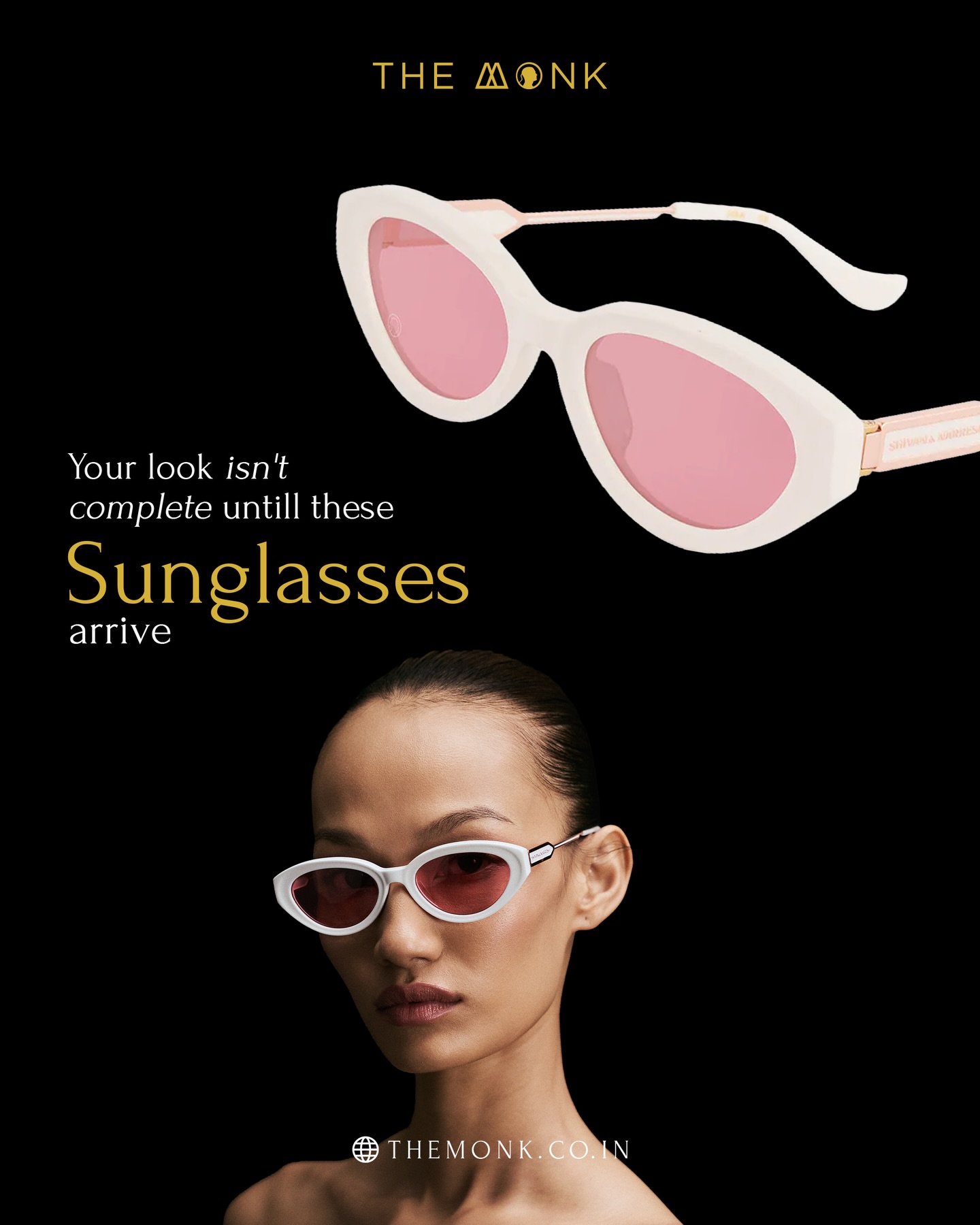 The Monk Facebook ad: Some looks speak for themselves.