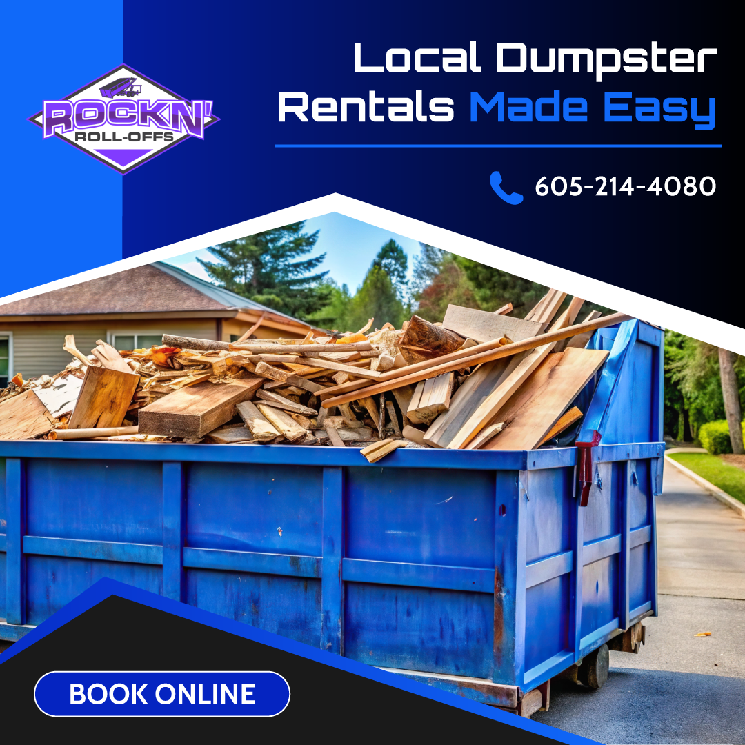 Rock N Roll-Offs Facebook ad: Local Dumpster Rentals Made Easy