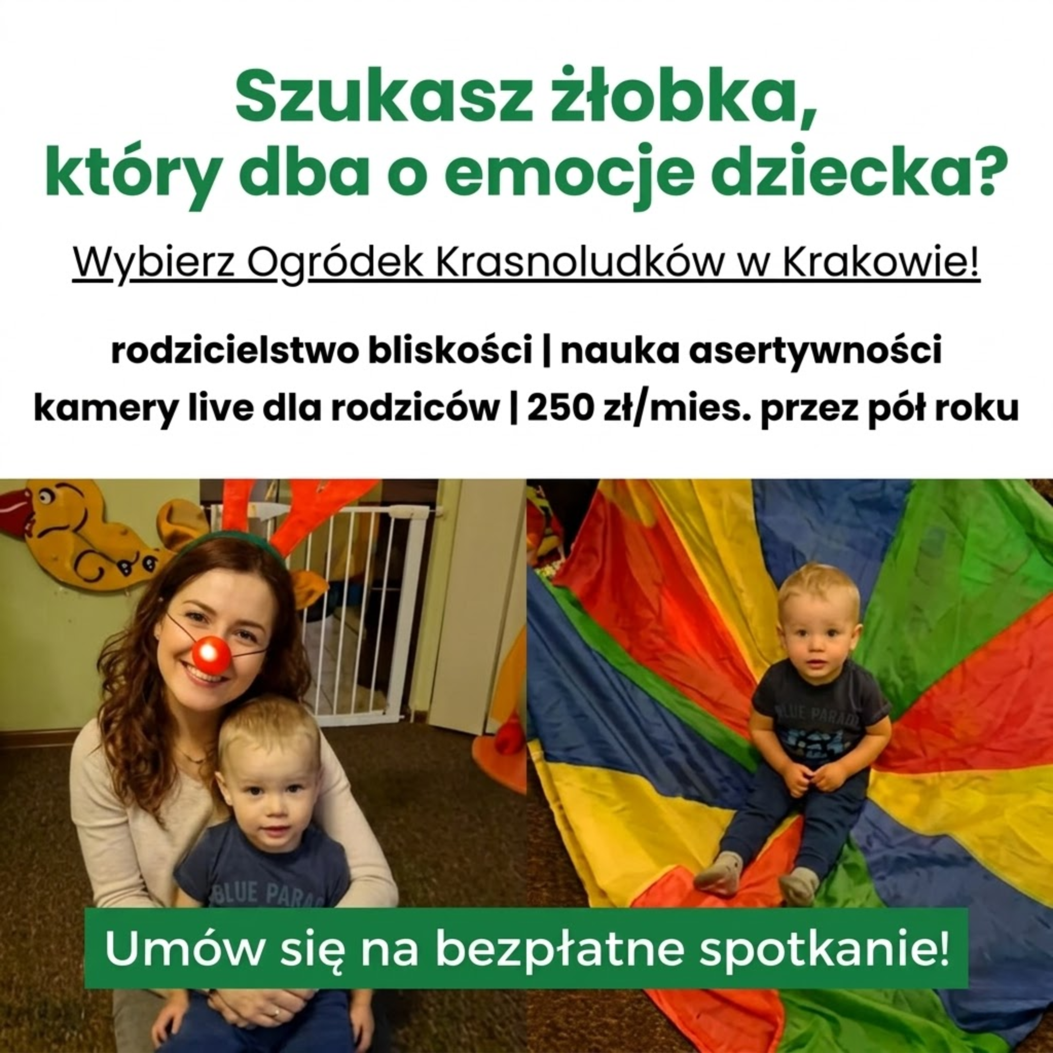 Ogródek Krasnoludków Facebook ad: Kliknij przycisk!