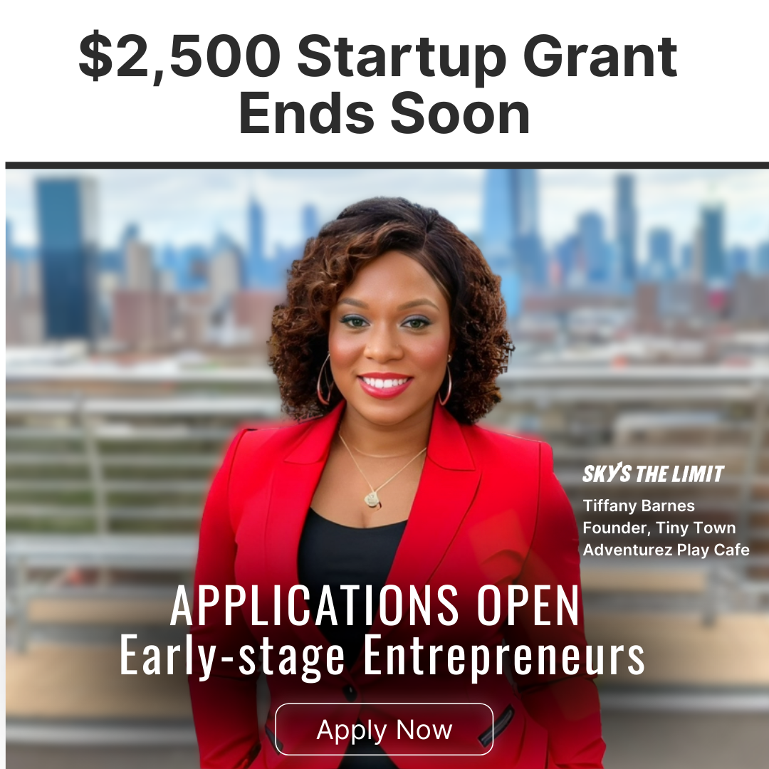 Sky's The Limit Facebook ad: Accessible Grants For Small Businesses