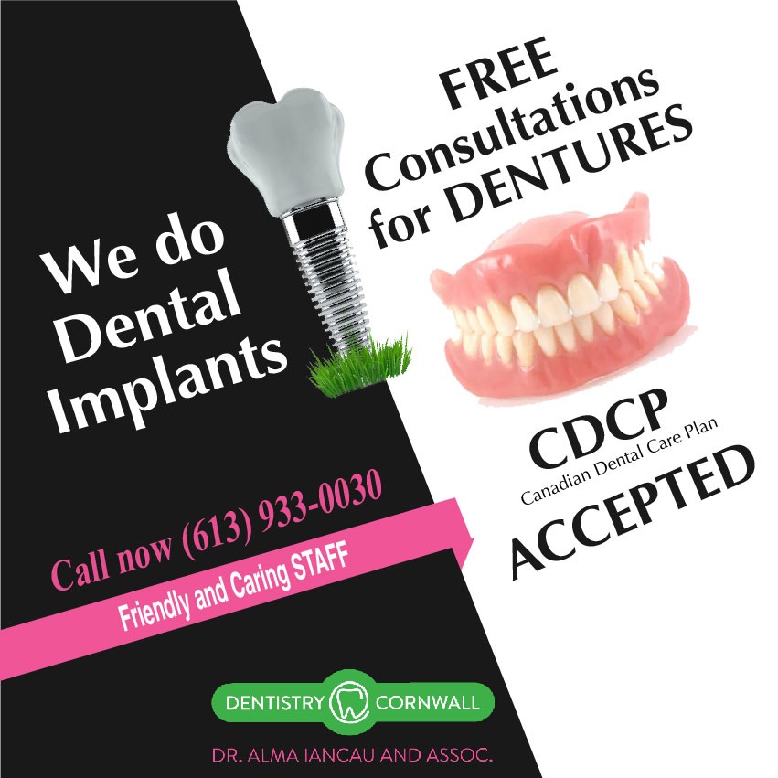 Dentistry at Cornwall Facebook ad: Need Dental Implants or Dentures?