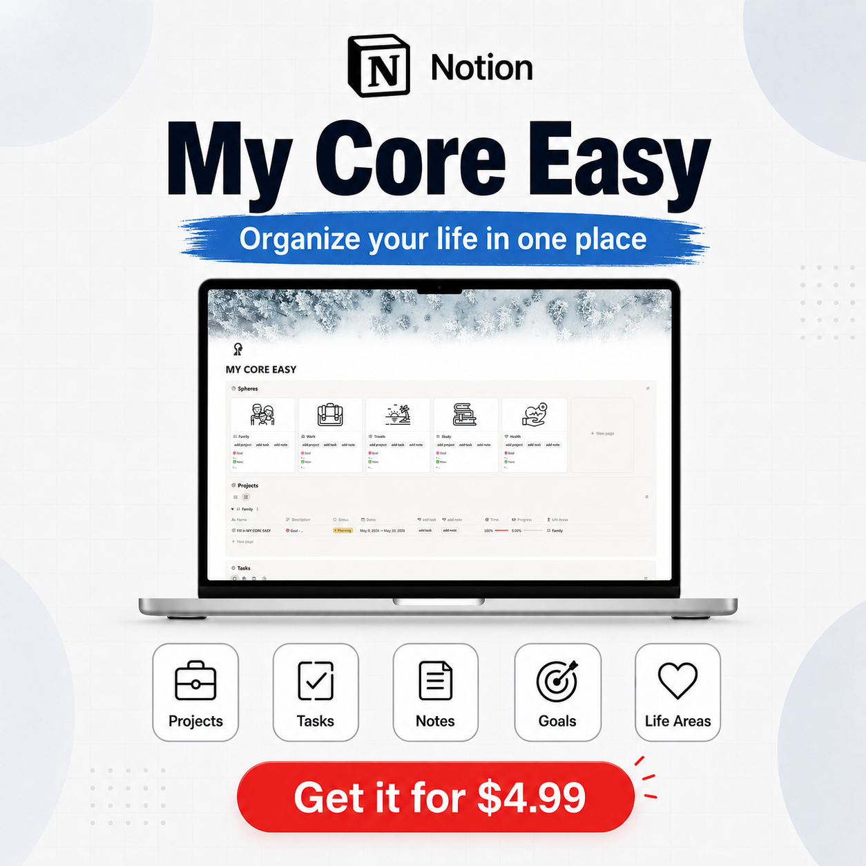 My Core - Notion Templates Facebook ad from May 22, 2026