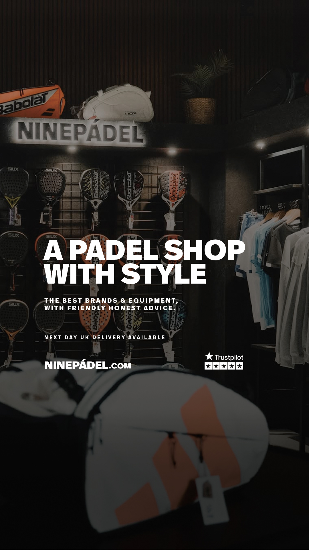 Nine Padel Facebook ad: NINEPADEL - A UK PADEL STORE