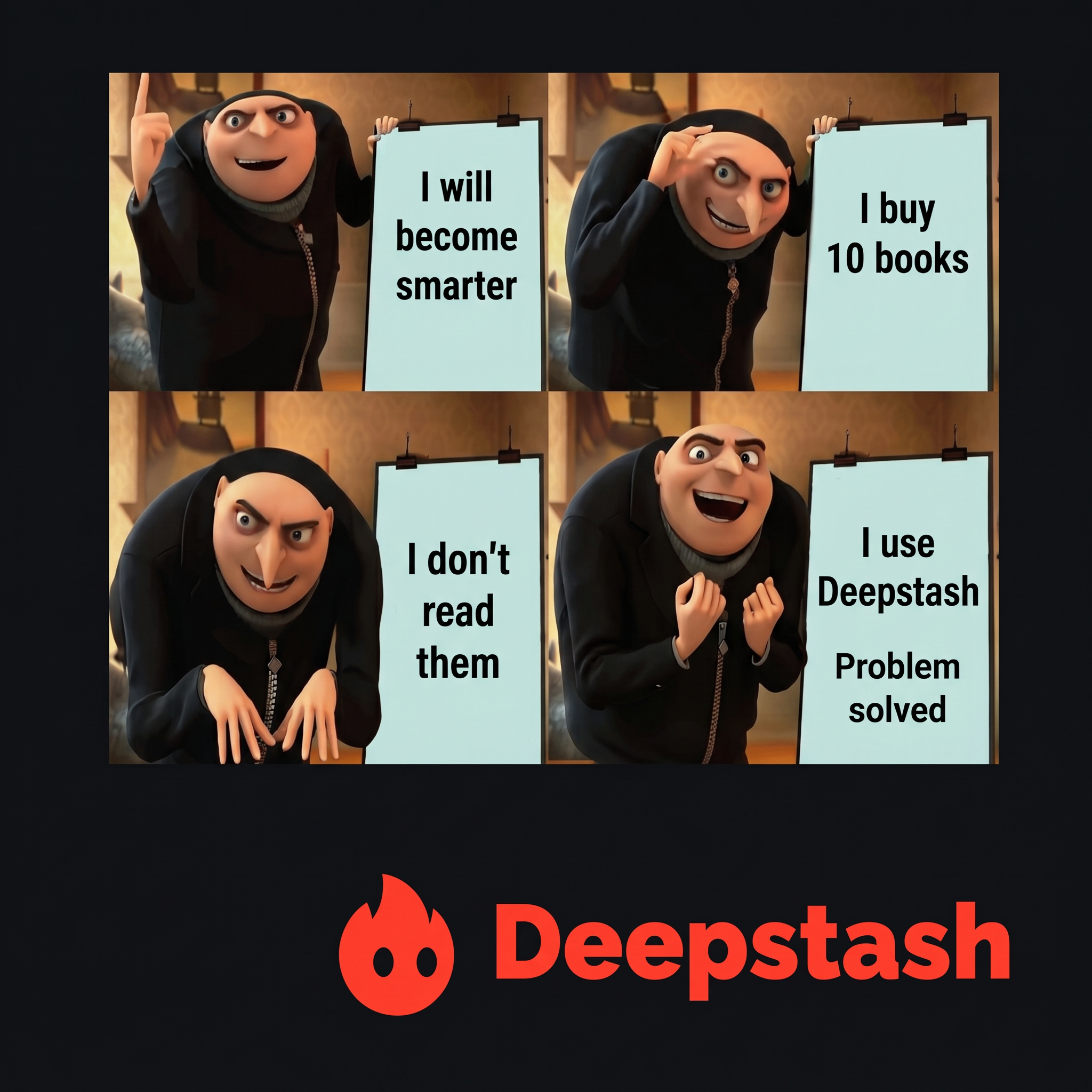 Deepstash Facebook ad