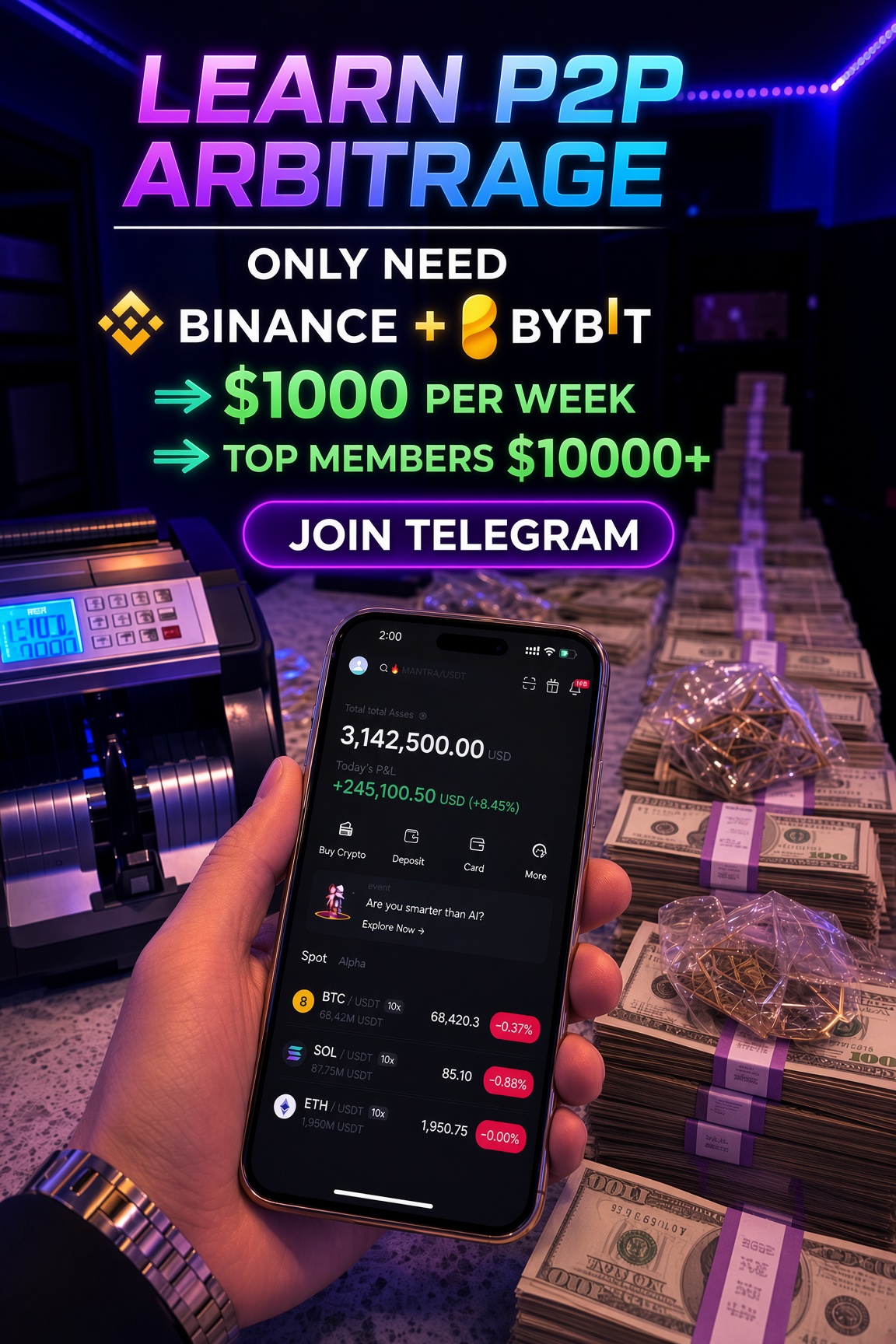 Crypto Mentor Club Facebook ad: Join my community