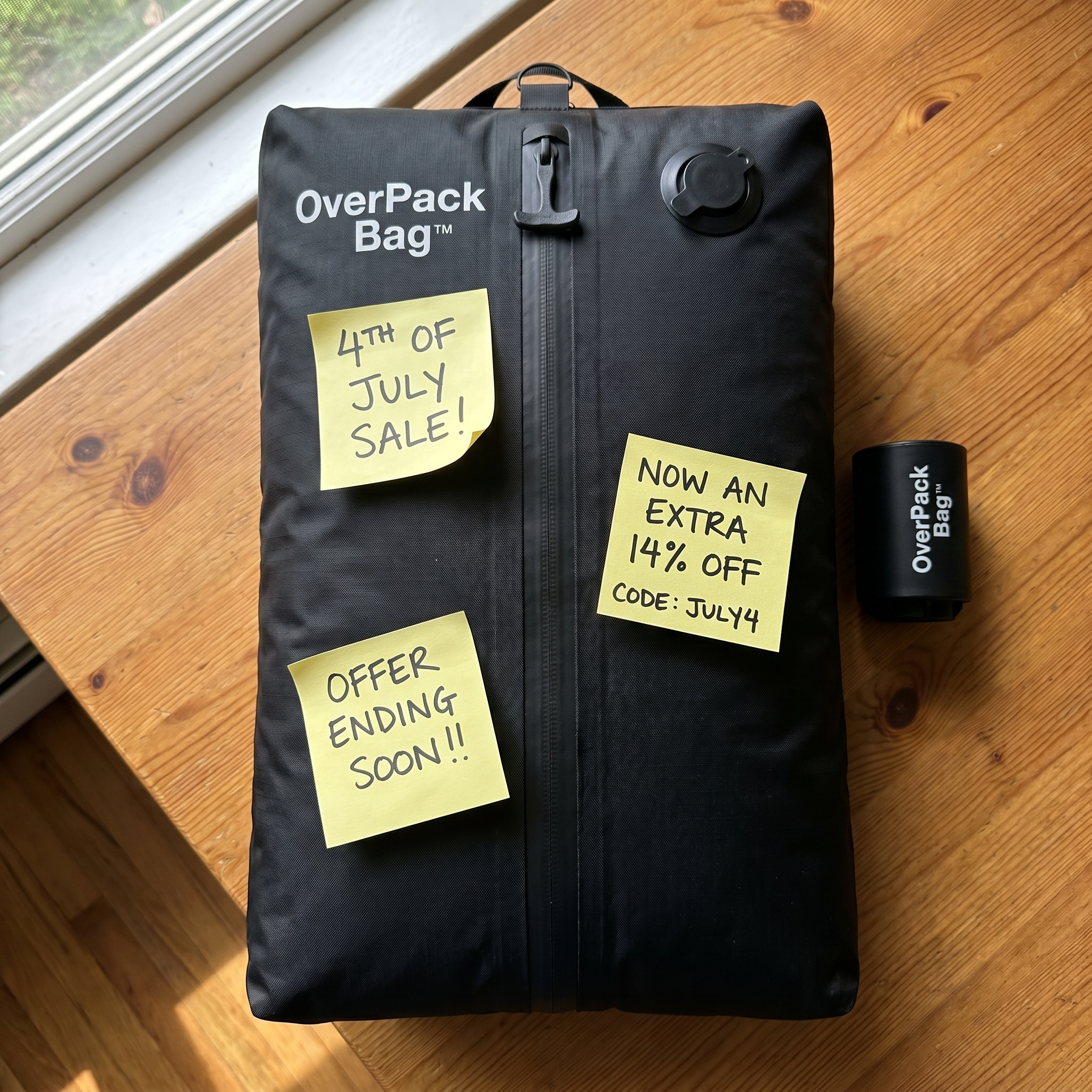OverpackBag Facebook ad
